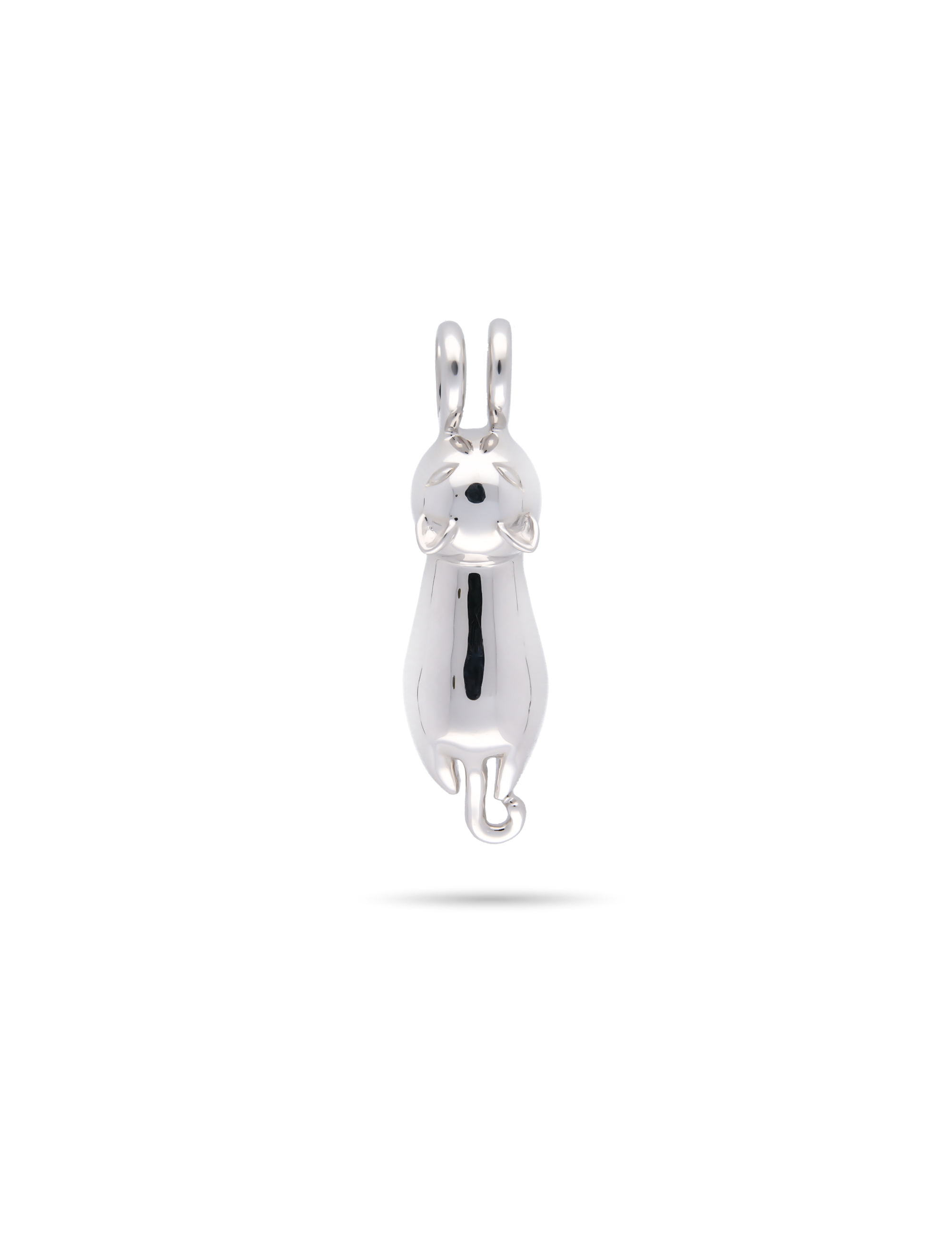 Anhänger Katze, 925/- Silber rhodiniert