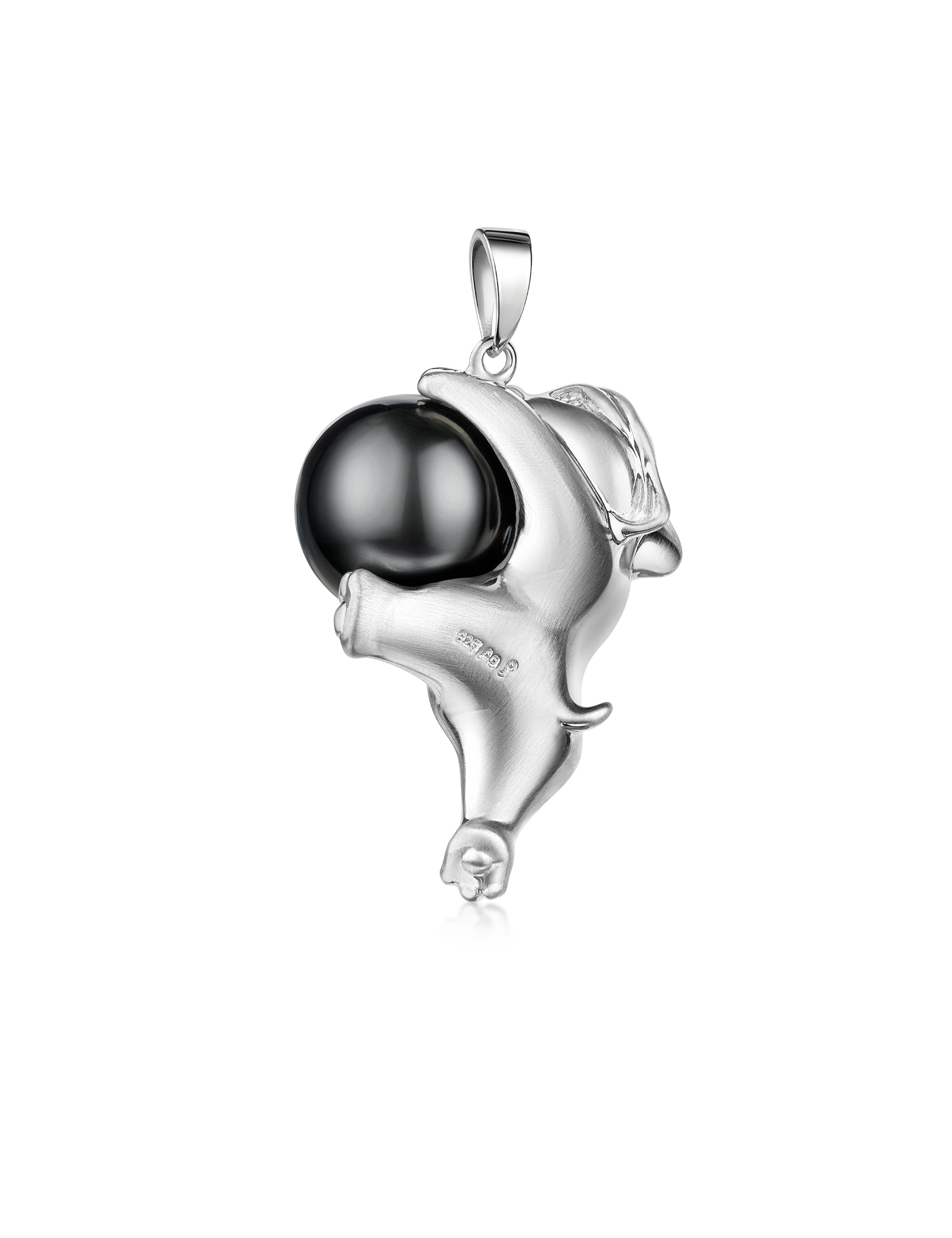 Anhaenger Loewe 925 Silber rhodiniert mit Perle 27691_3