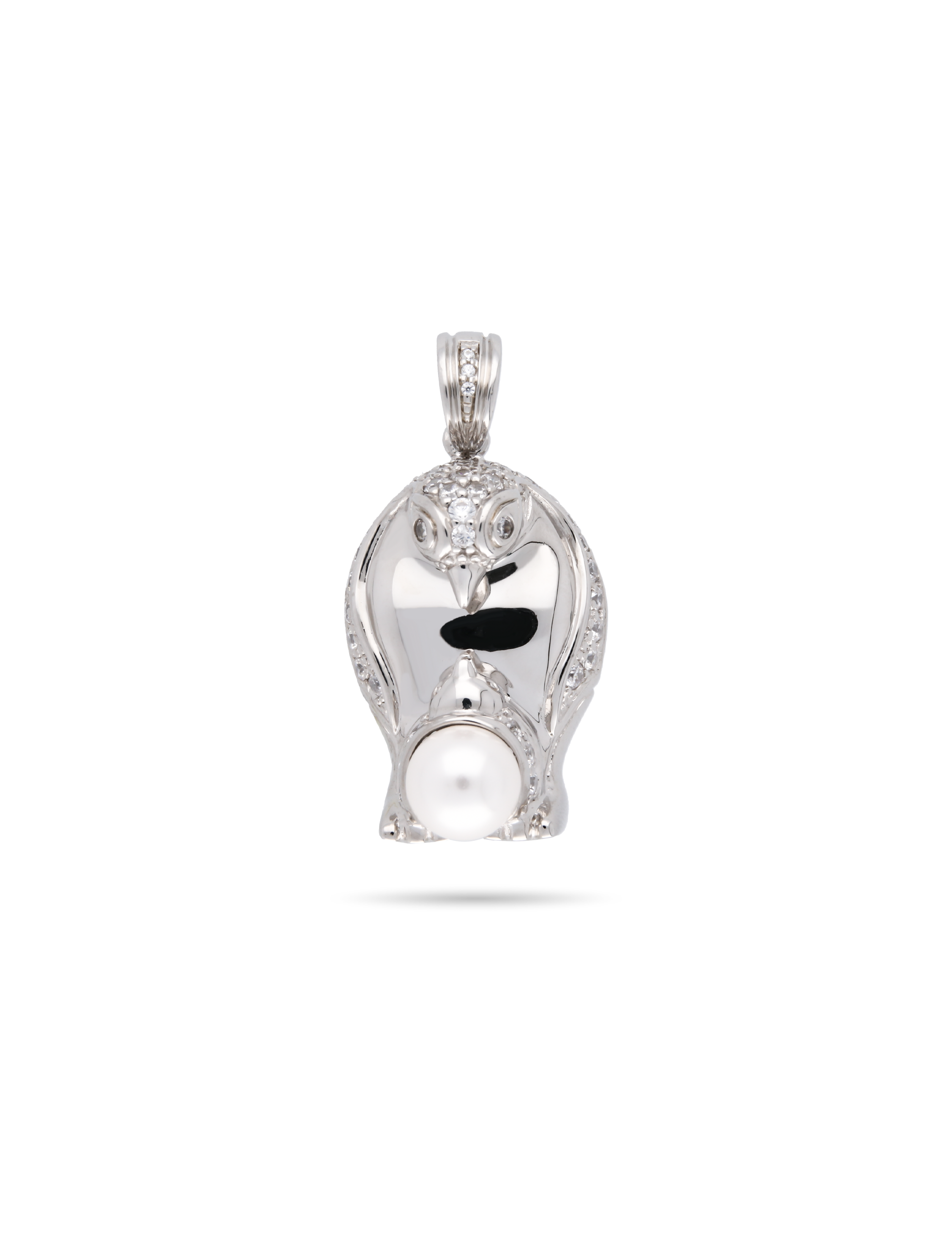 Anhänger Pinguin, 925/- Silber mit Zirkonia