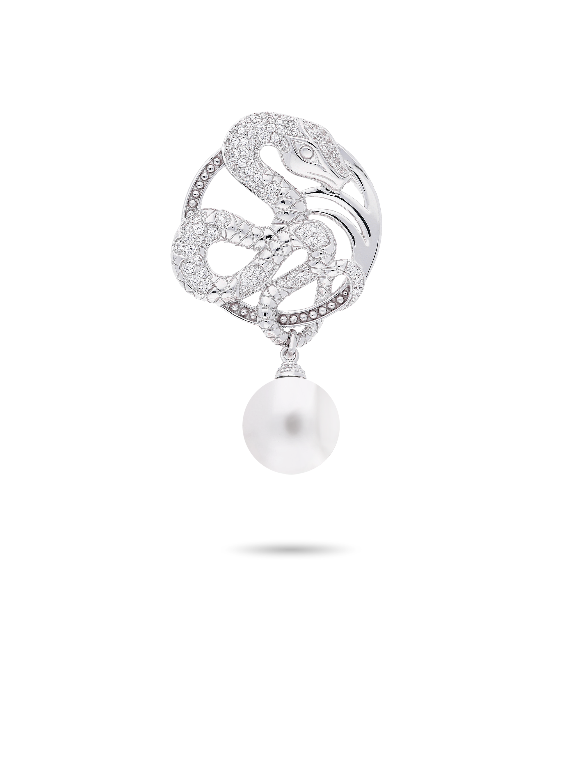 Anhänger Schlange 925/- Silber mit Perle