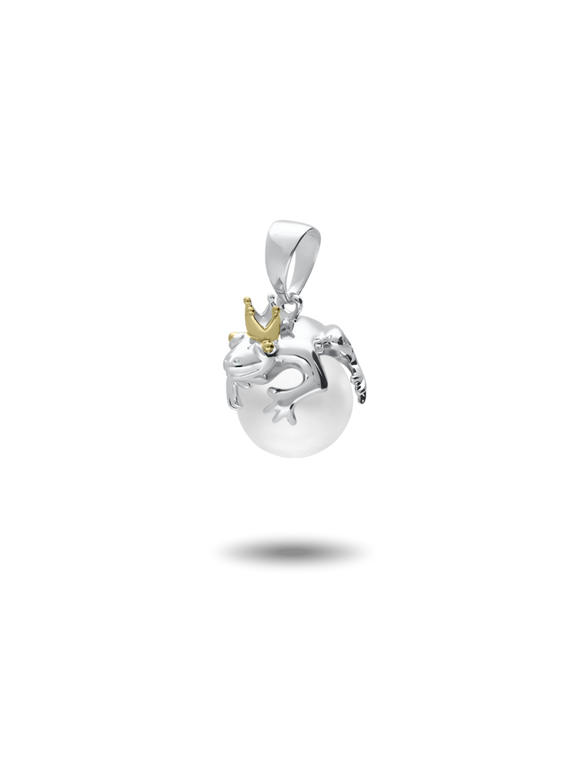 Anhänger Frosch, 925/- Silber mit Perle