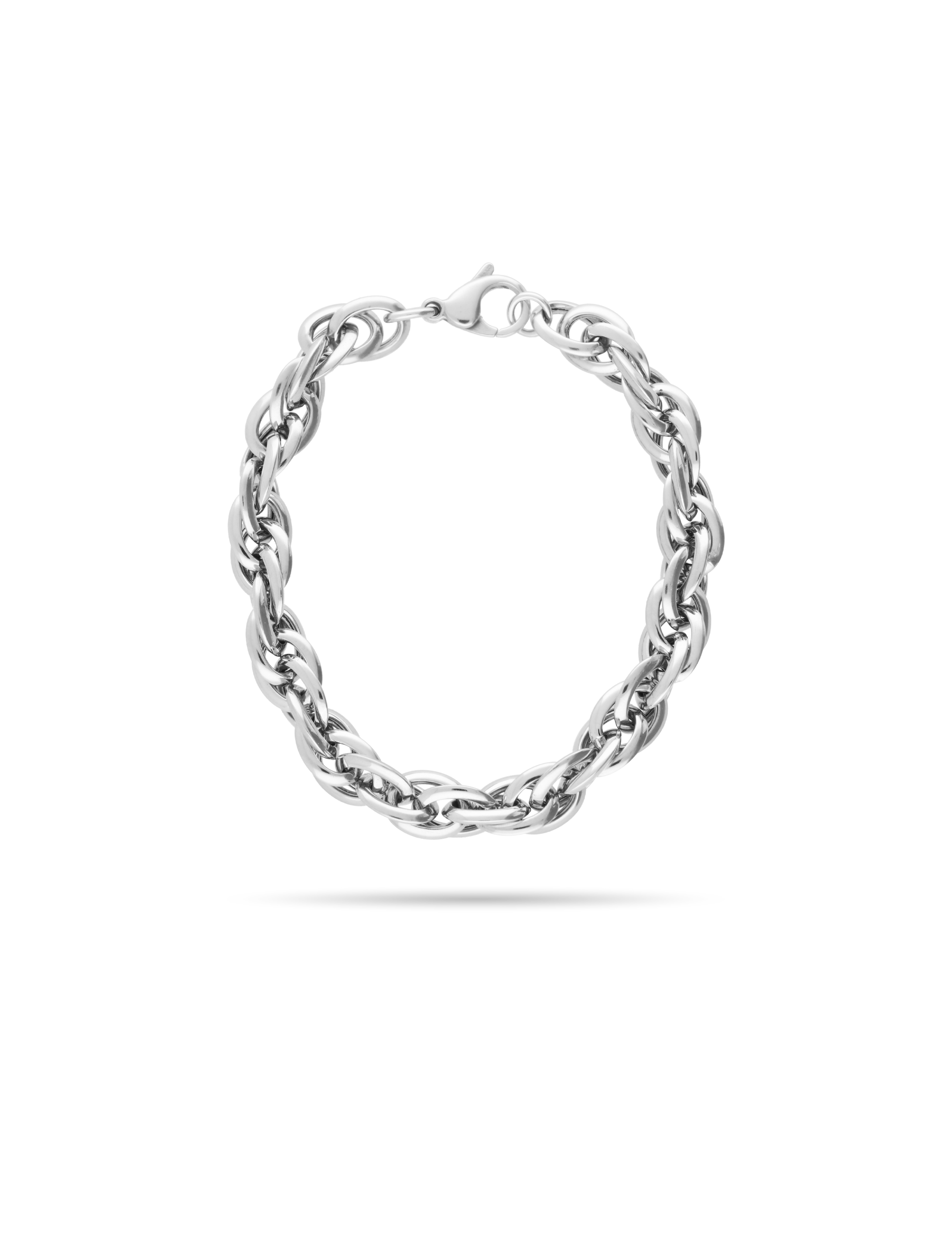 Armband Phantasie, 925/- Silber rhodiniert 19 cm