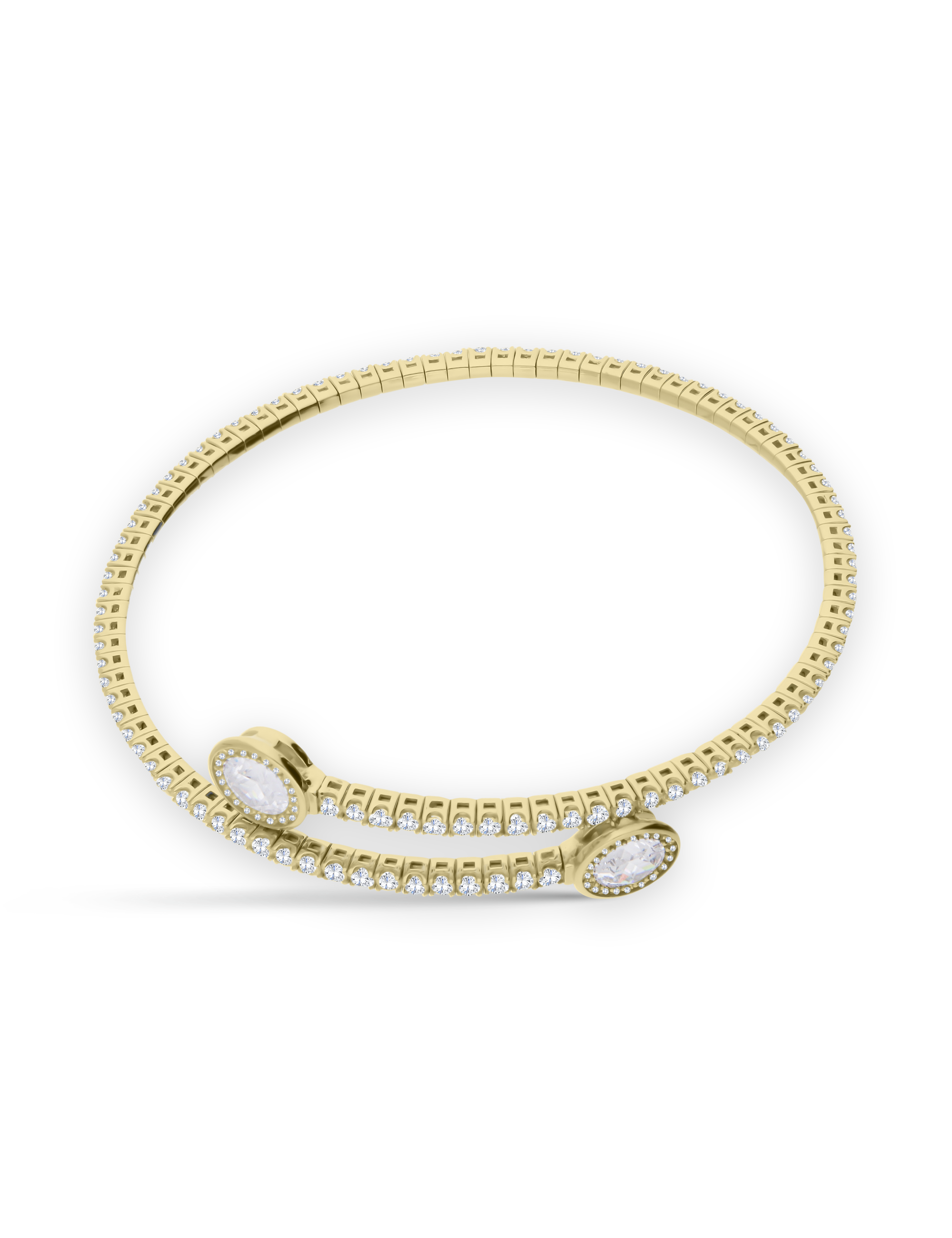 Armspange 925 Silber goldplattiert mit Star cut Zirkonia 95385_2