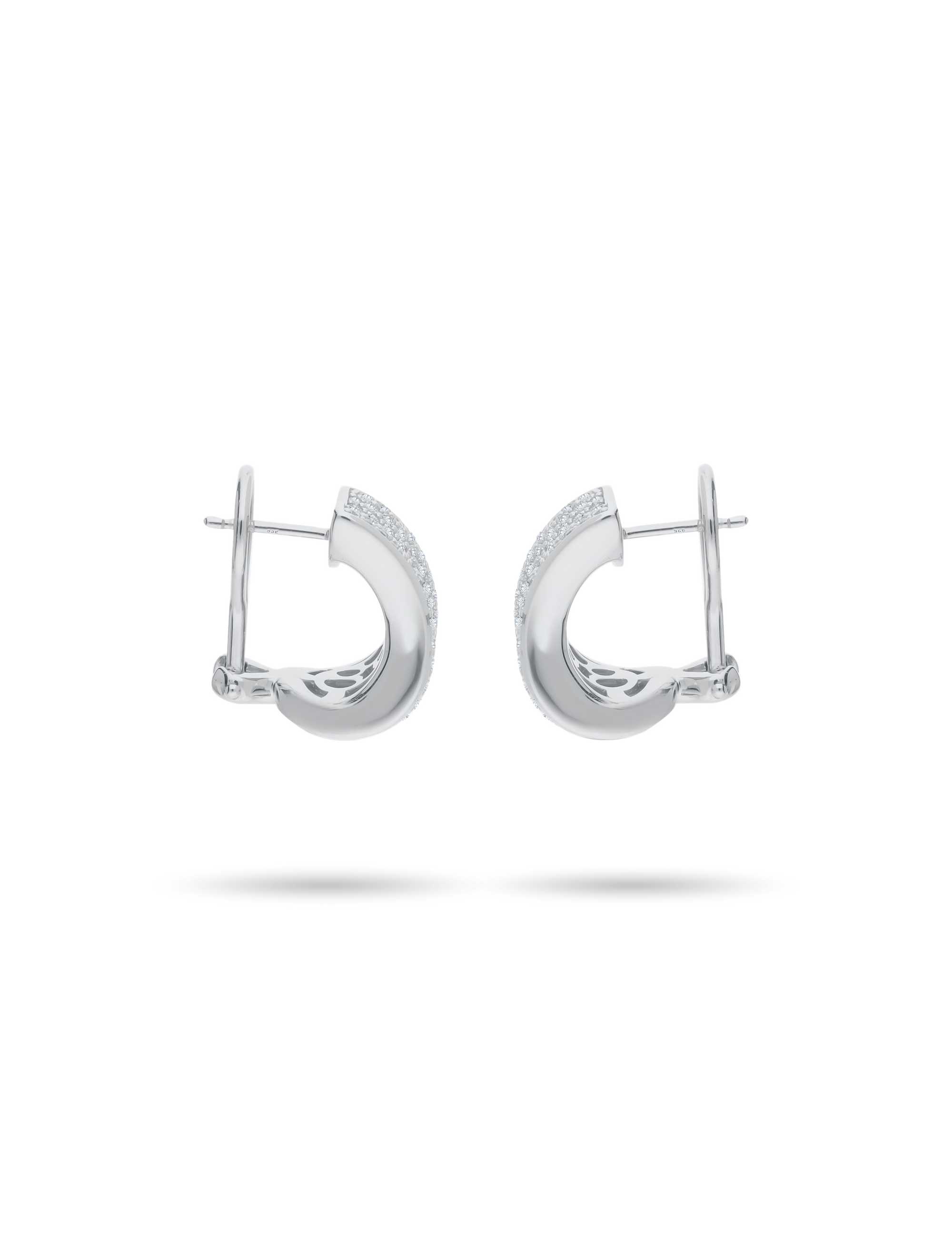 Clip-Stecker Silber rhodiniert mit Zirkonia 37189-2