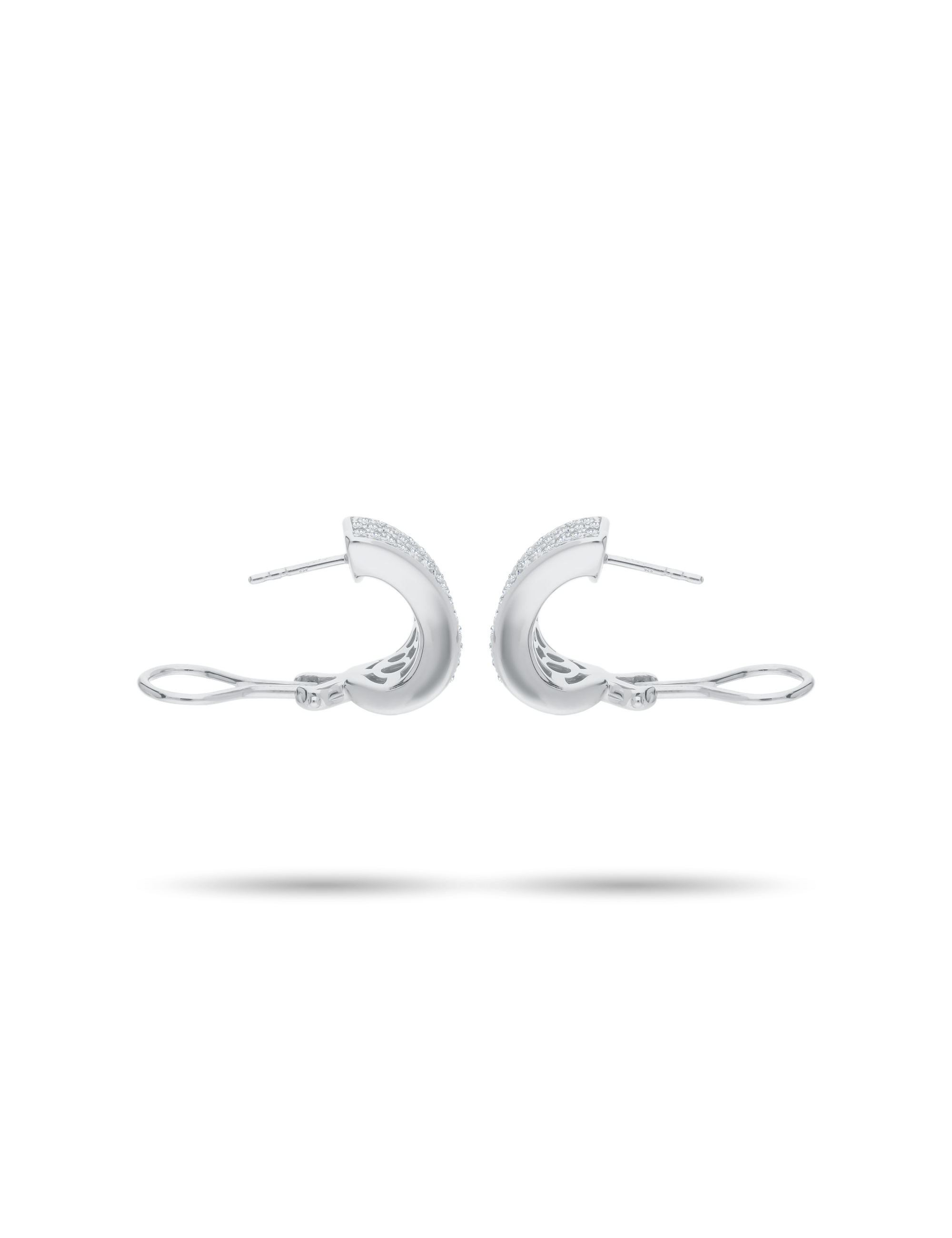 Clip-Stecker Silber rhodiniert mit Zirkonia 37189-3