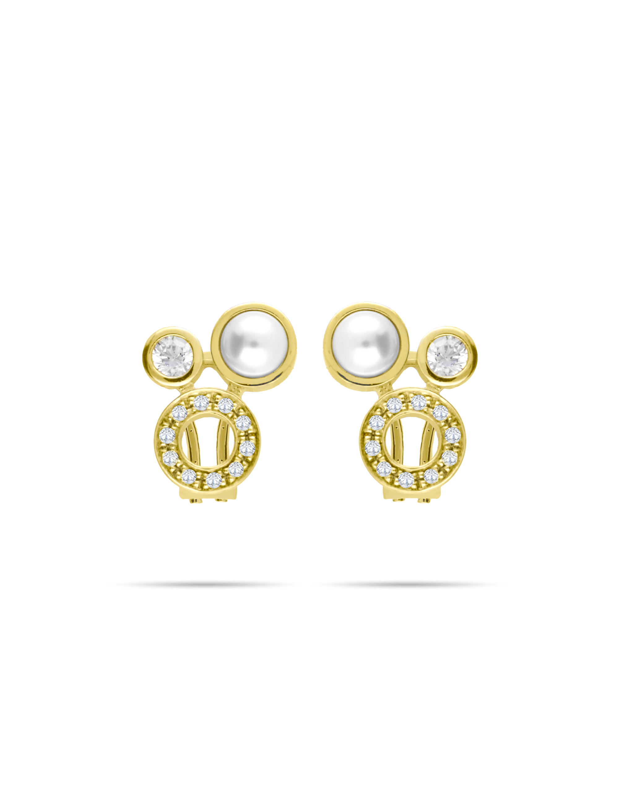Clipstecker 925/- Silber goldplattiert mit Perle