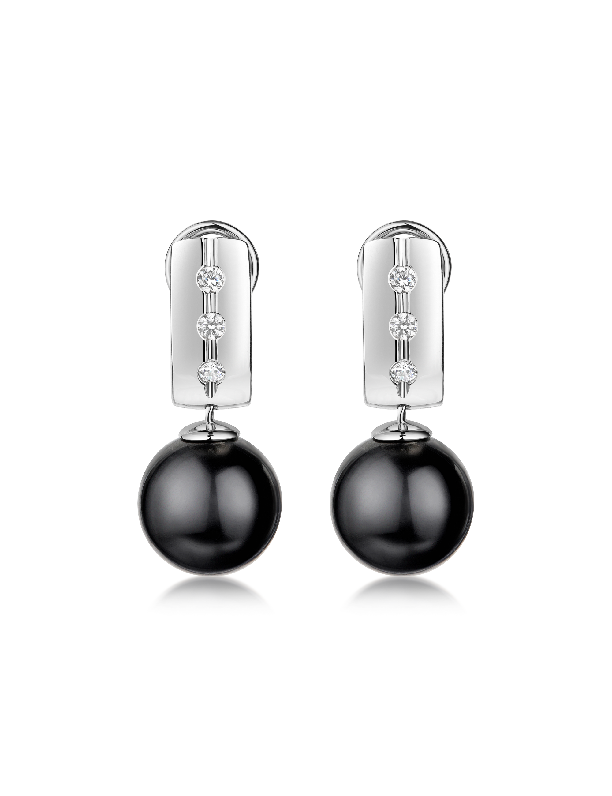 Clipstecker 925/- Silber rhodiniert mit Perle