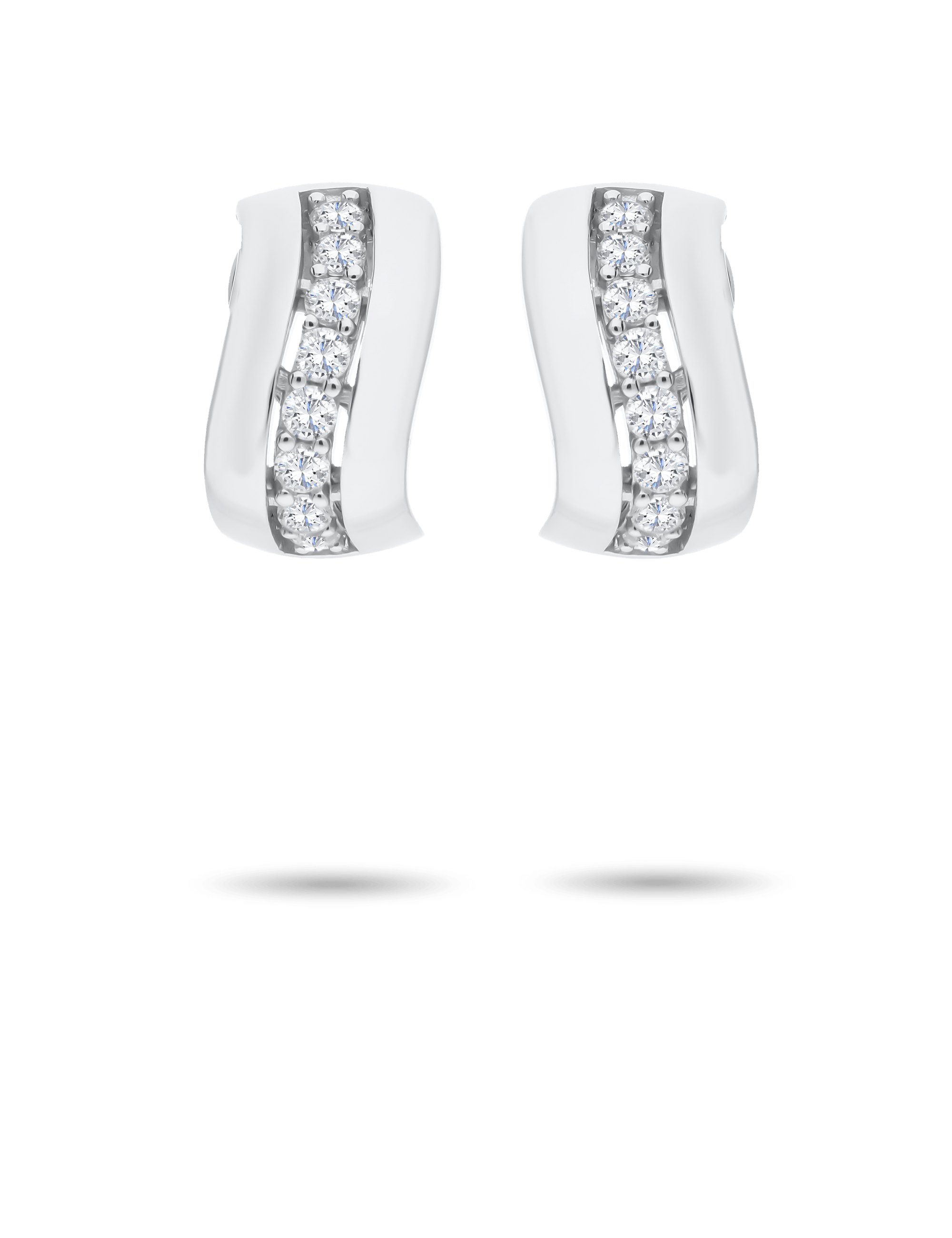 Clipstecker, Silber rhodiniert mit Zirkonias