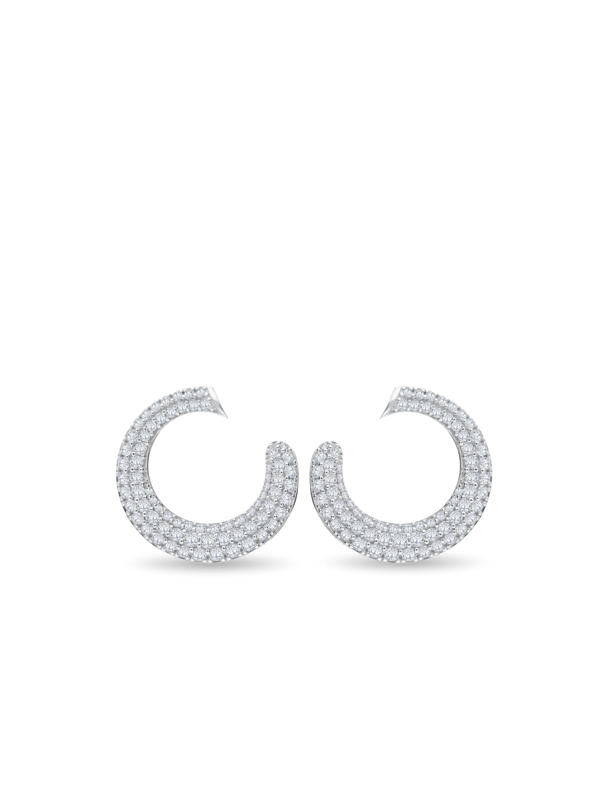 Ohrstecker, Silber rhodiniert mit Zirkonias
