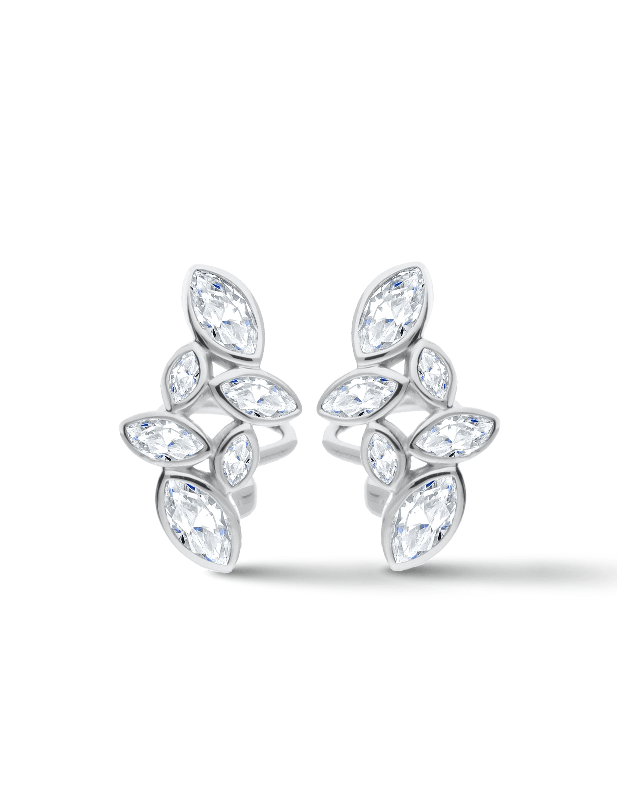 Clipstecker, Silber rhodiniert mit Zirkonias
