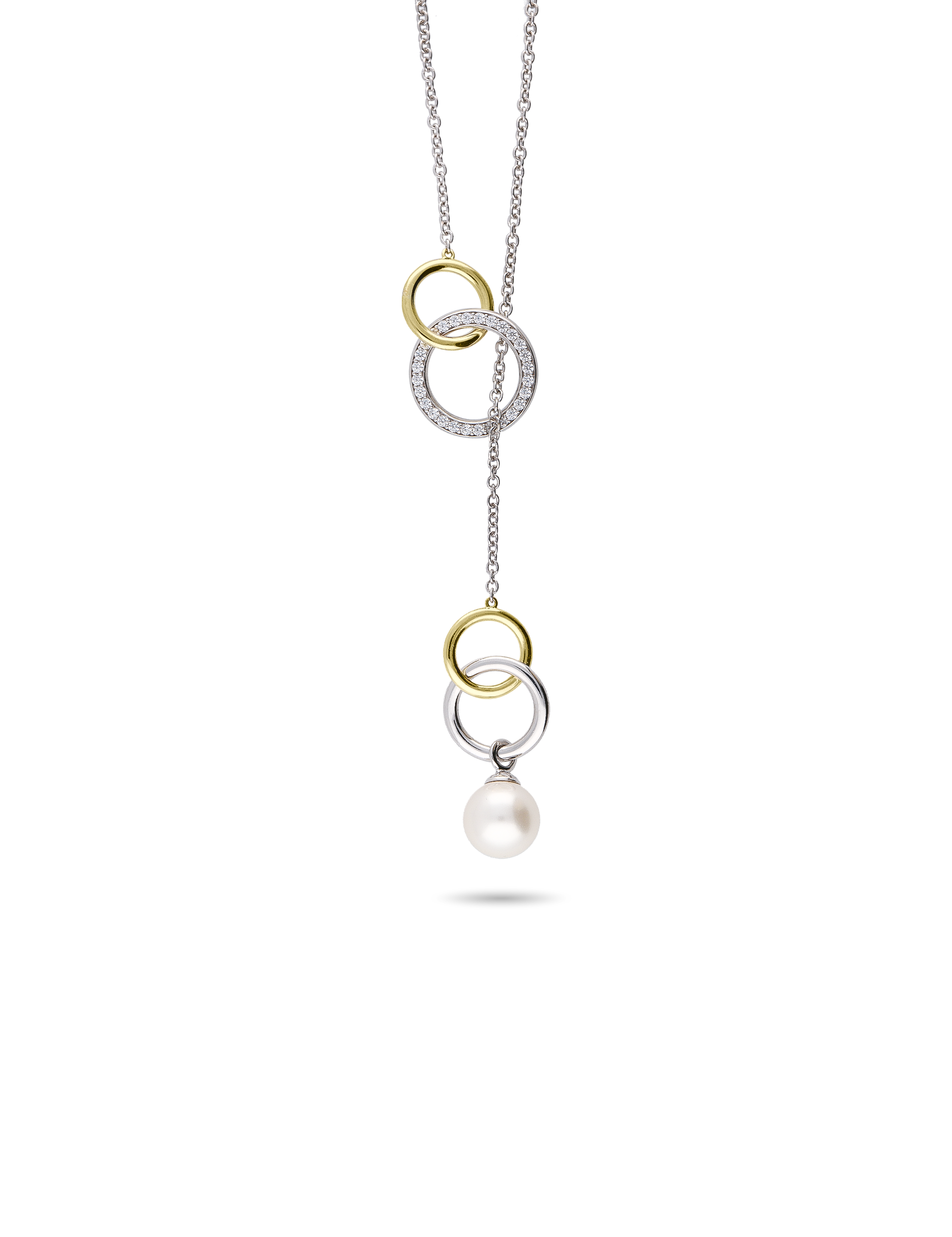 Collier, 925/- Silber mit Muschelkernperle 14 mm