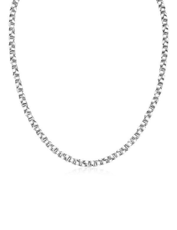 Collier Venezianer gedreht, 925/- Silber rhodiniert