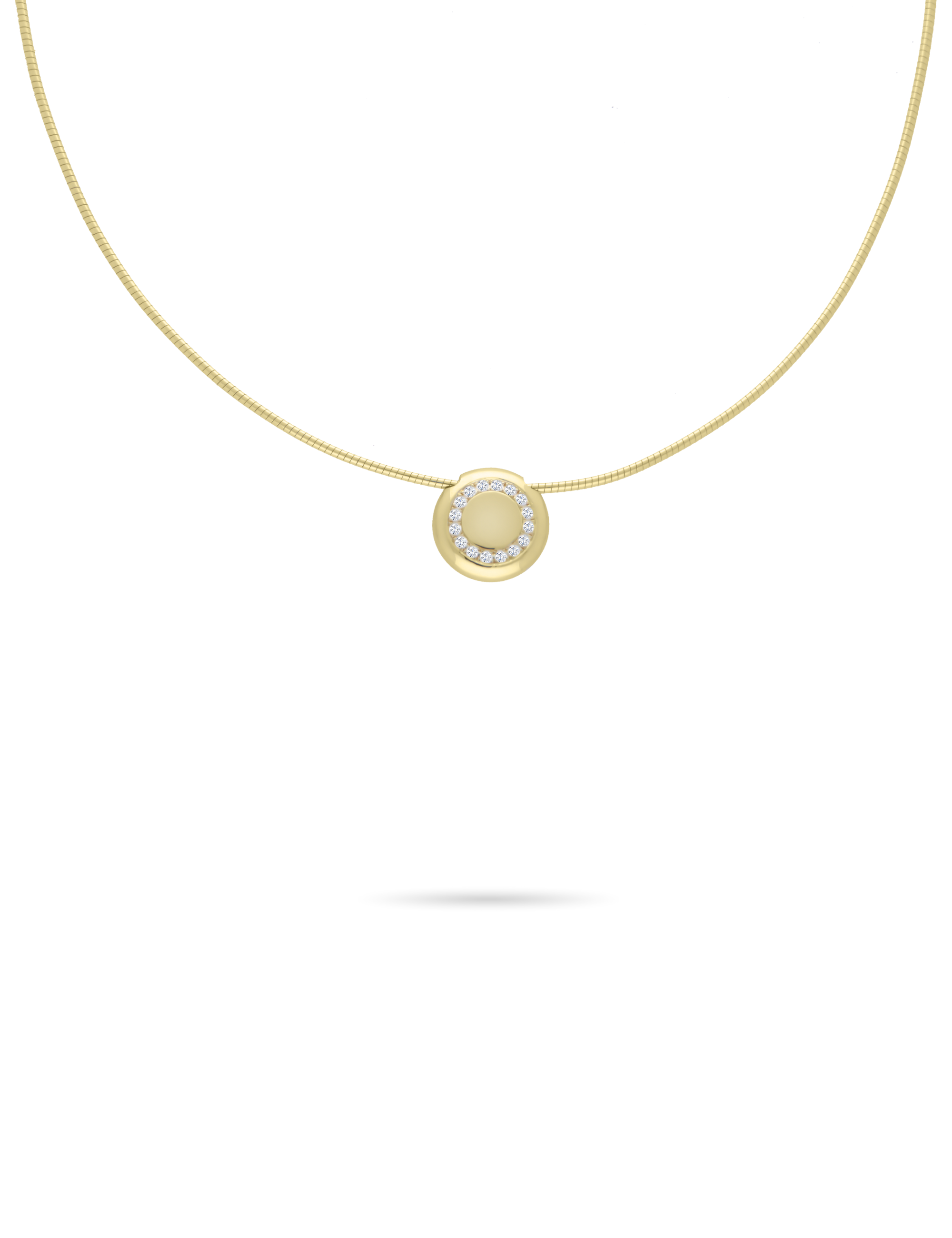 Collier 585/- Gelbgold mit Diamanten 0,16 Karat