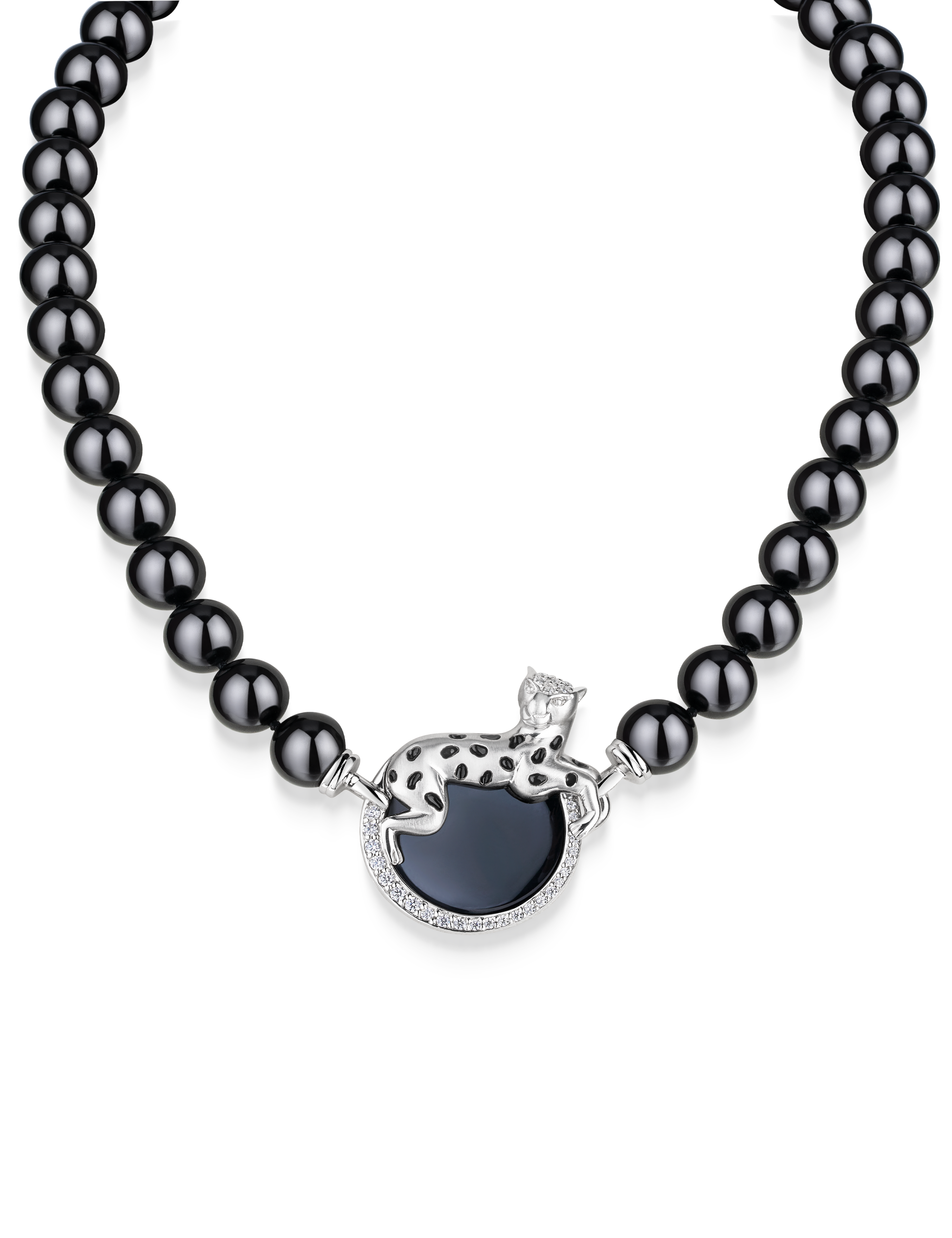 Collier Leopard mit Magnetschließe, 45cm