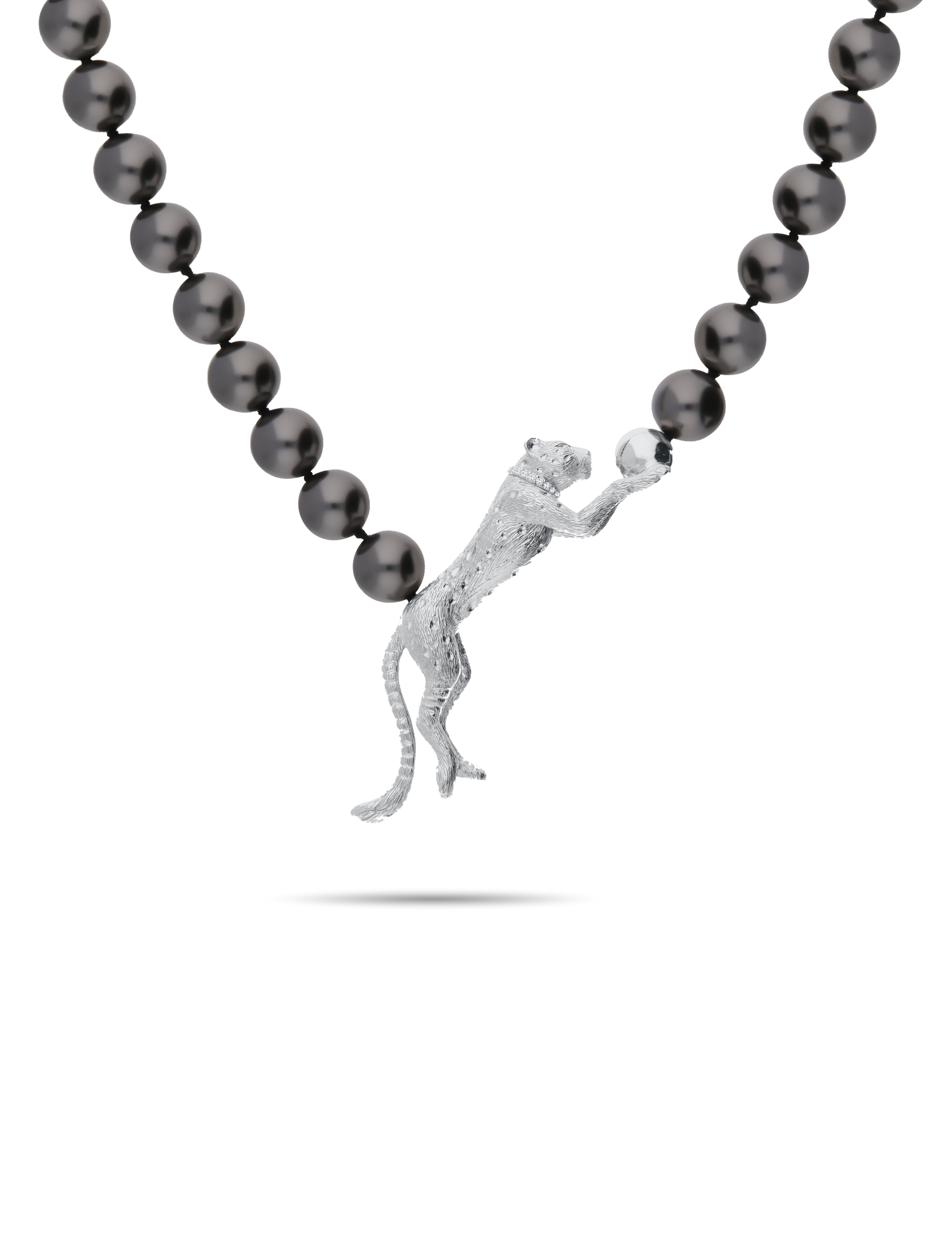 Collier Panther 925/- Silber mit Karabiner