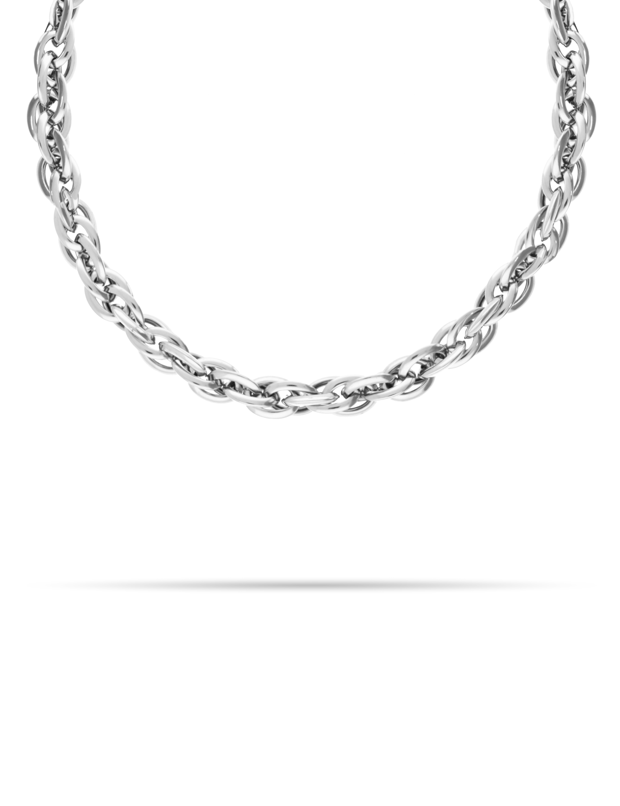 Collier Phantasie, 925/- Silber rhodiniert 50 cm