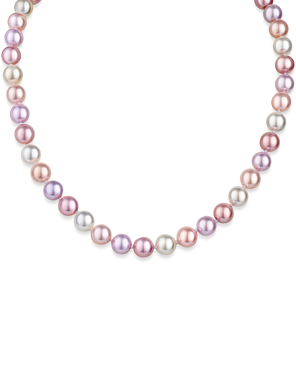 Collier mit Magnetverschluß, Muschelkernperle 9mm