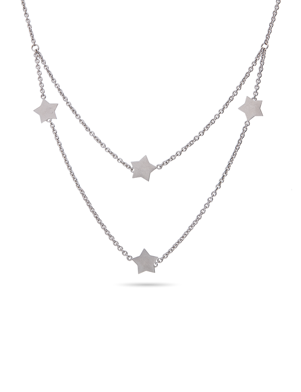 Collier Silber mit Sternen 43cm
