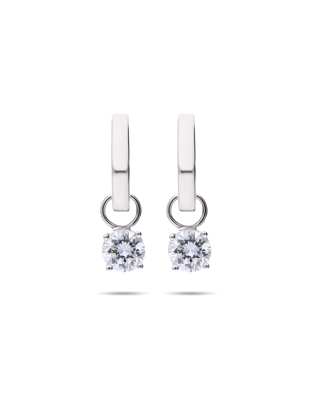 Creolen Creole Silber rhodiniert mit Einhaenger-Set weiss 93167_1