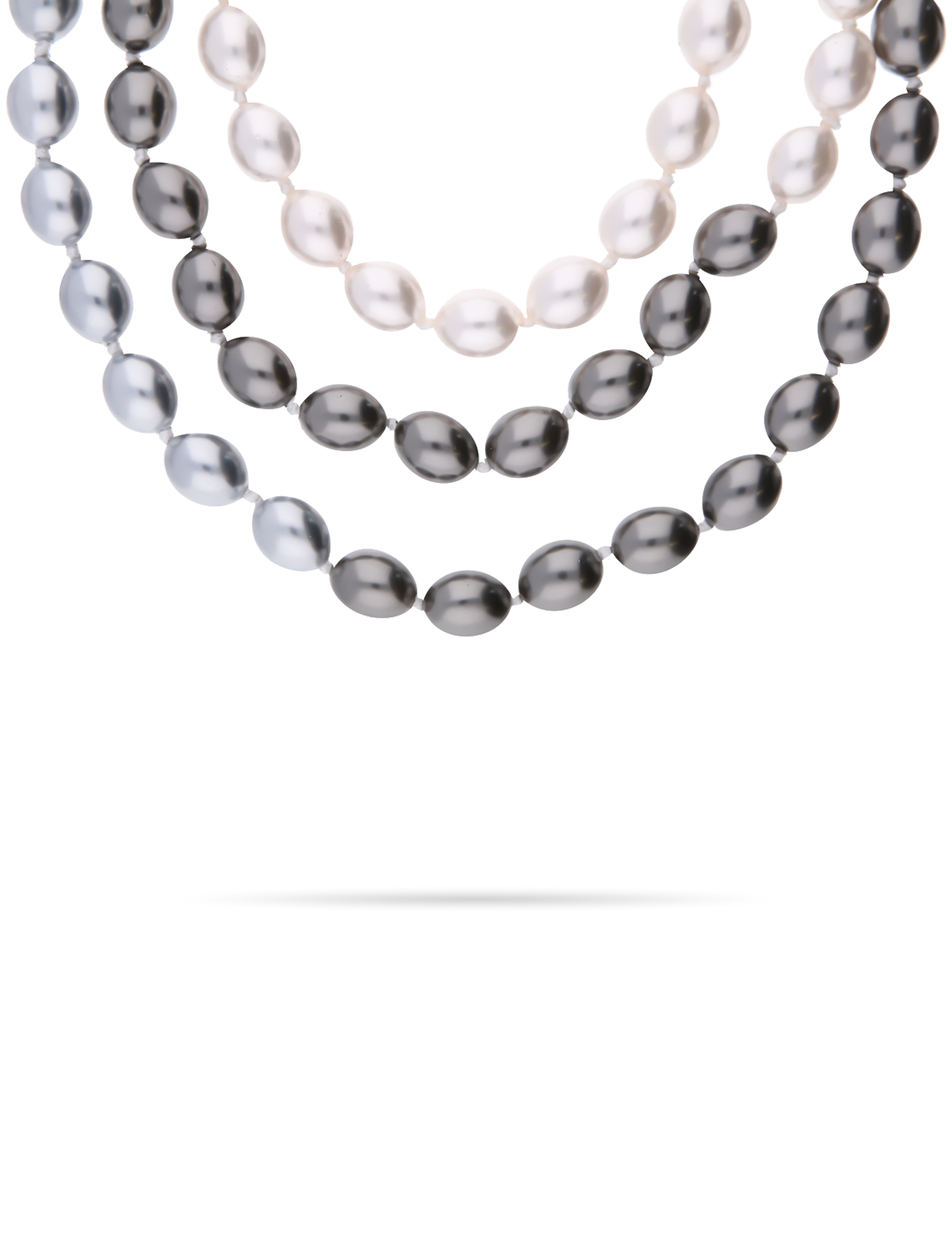 #Muschelkernperle_weiß/grau/anthrazit