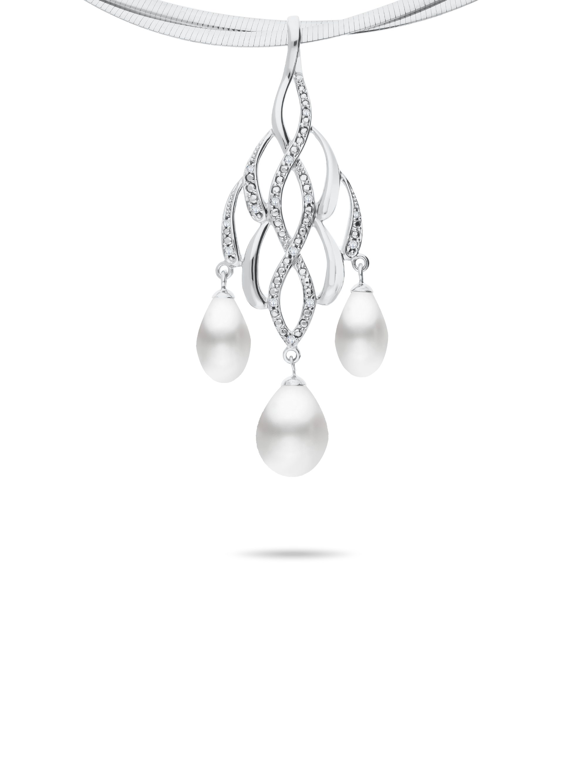 Modern Anhaenger 925 Silber rhodiniert mit Perlen_92511_3