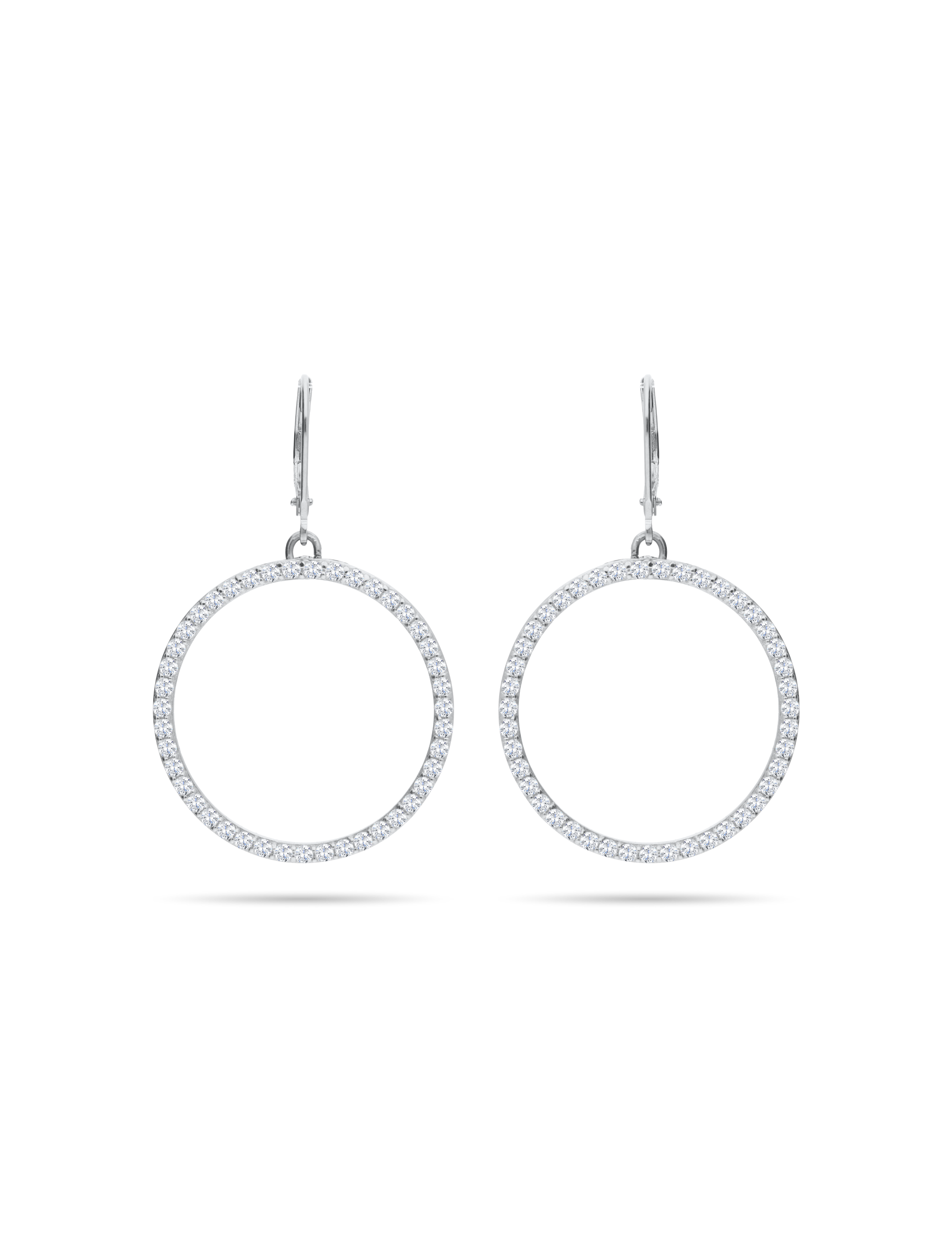Ohrhänger 925/- Silber rhodiniert mit Zirkonia