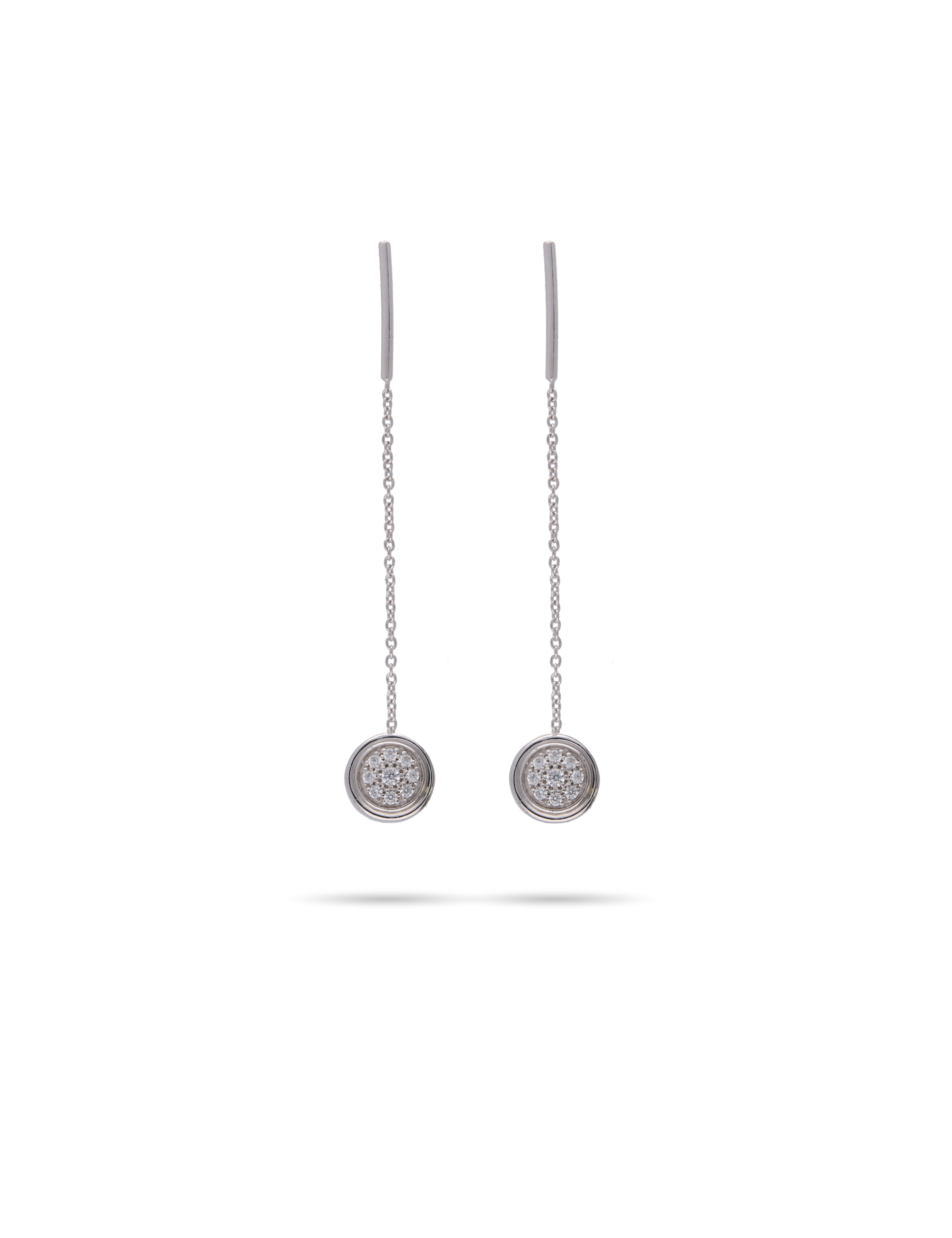 Ohrhänger, 925/- Silber rhodiniert mit Zirkonia