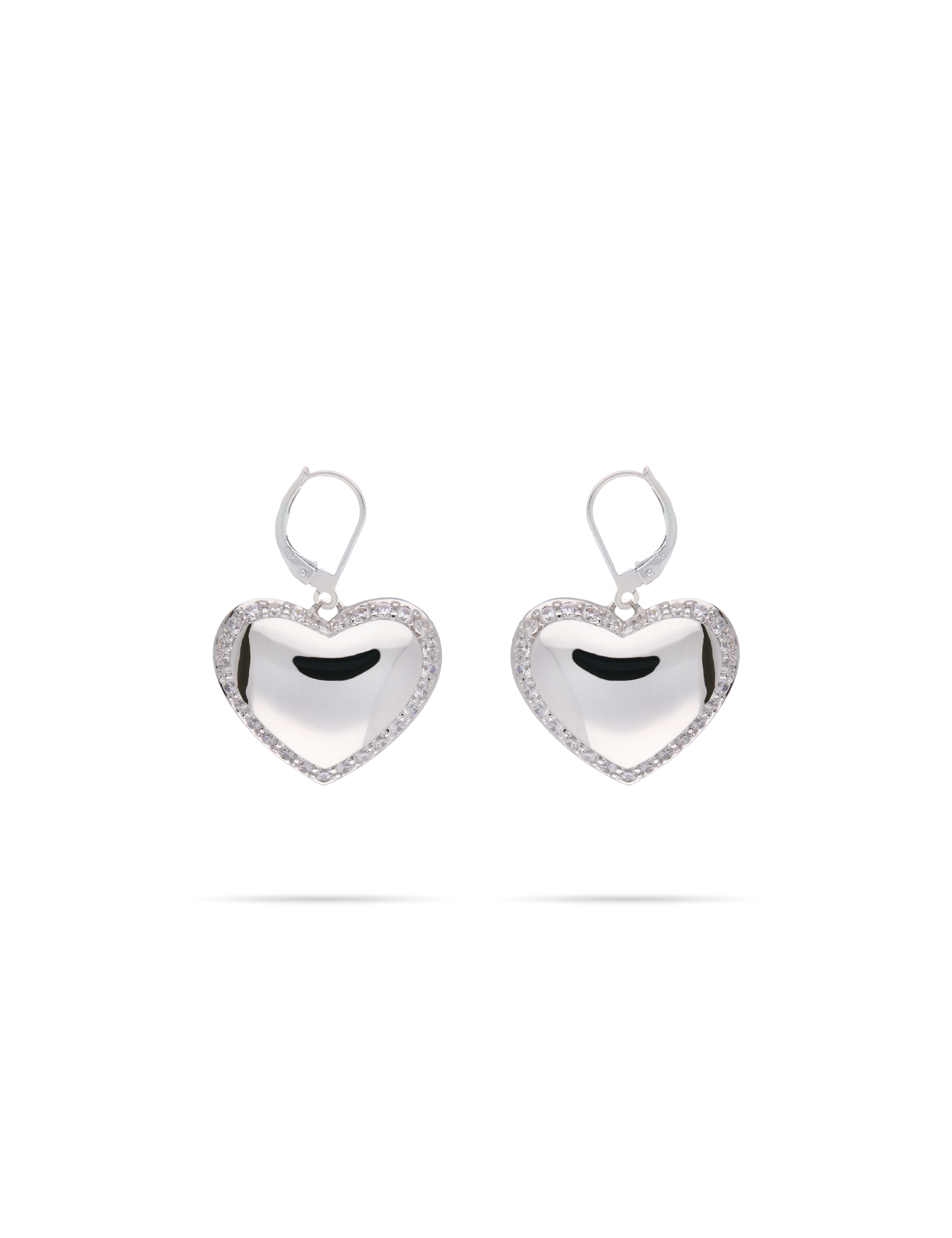 Ohrhaenger Herz 925 Silber rhodiniert mit Zirkonia 37748_1