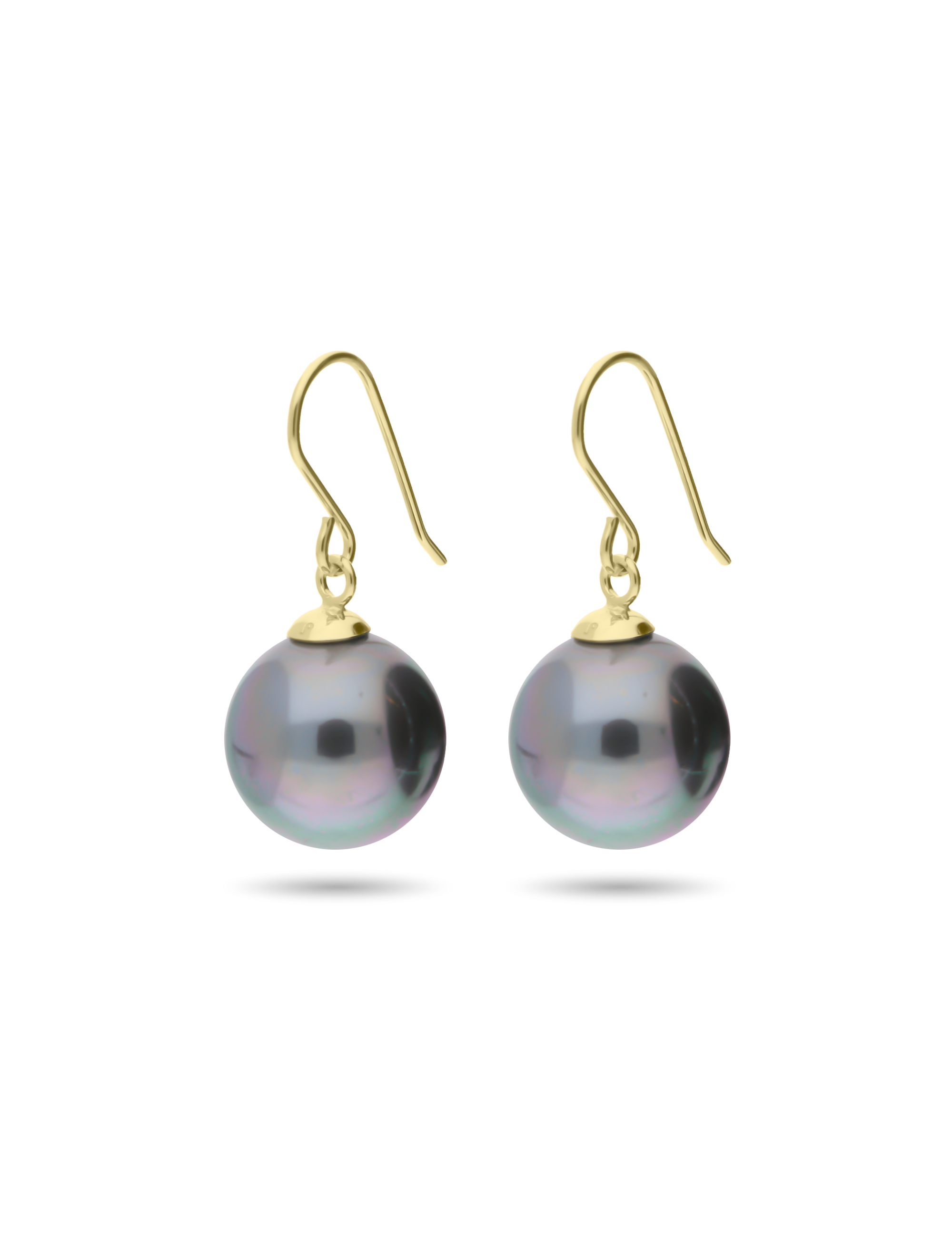 Ohrhaken 925 Silber goldplattiert mit Perle 14mm 36865_2