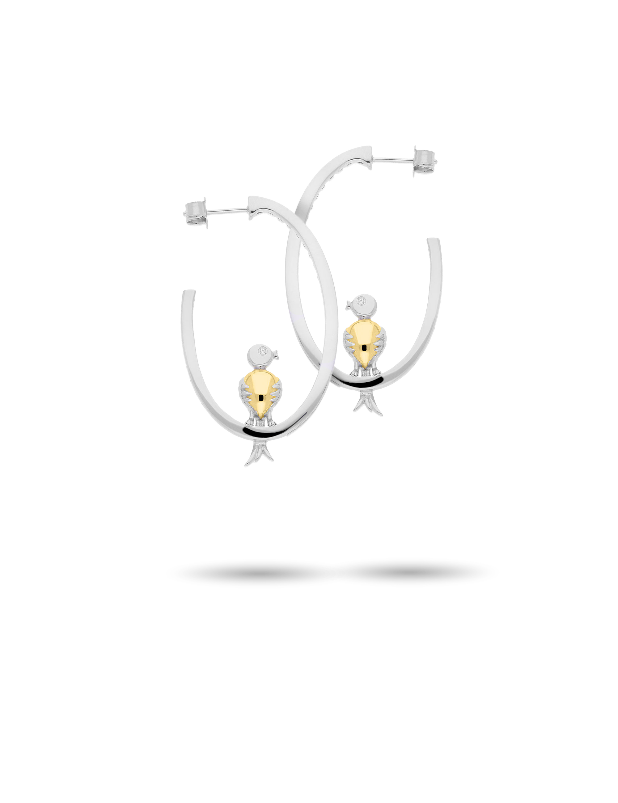 Ohrstecker, Silber rhodiniert mit Zirkonias