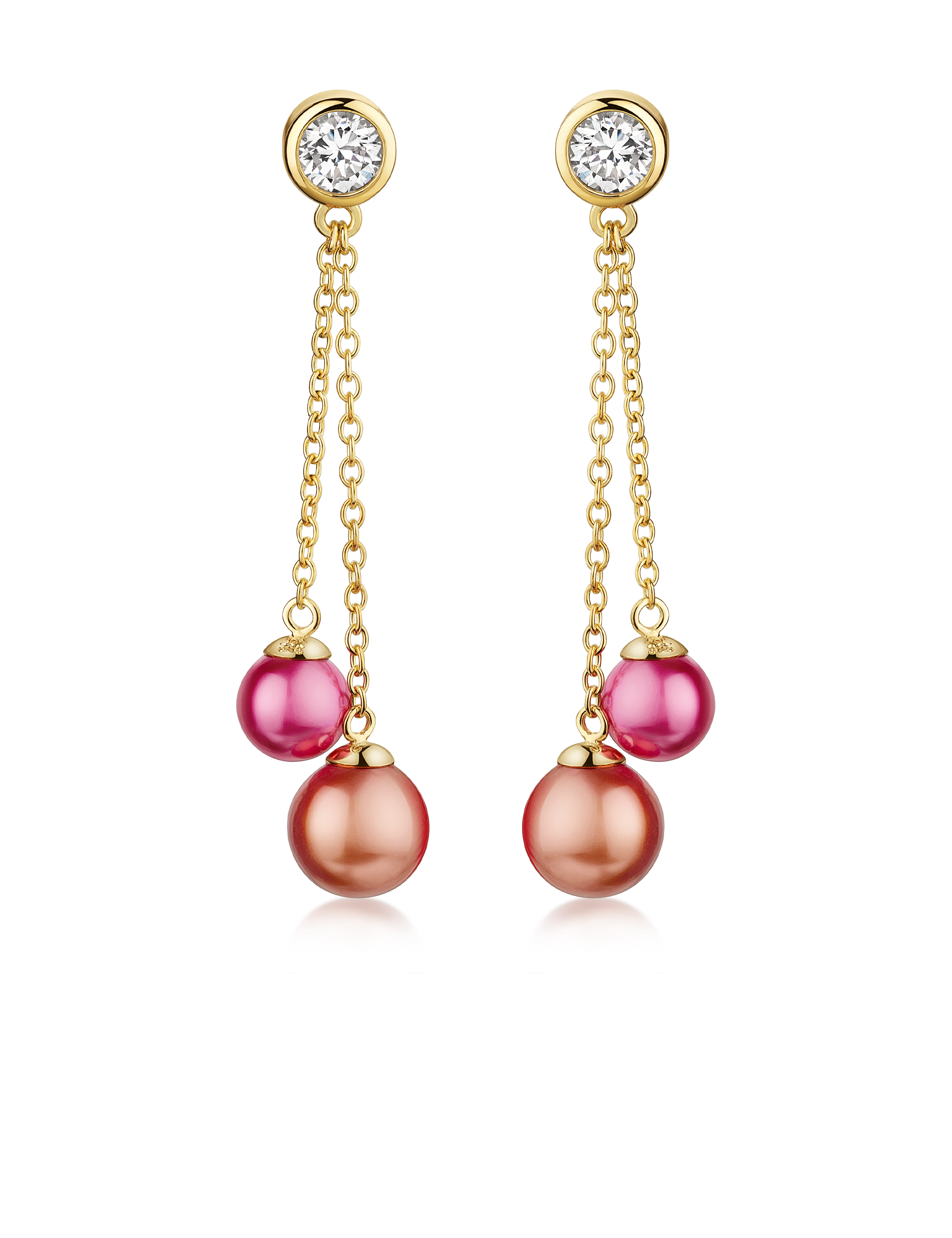 #Muschelkernperle_pink / papaya