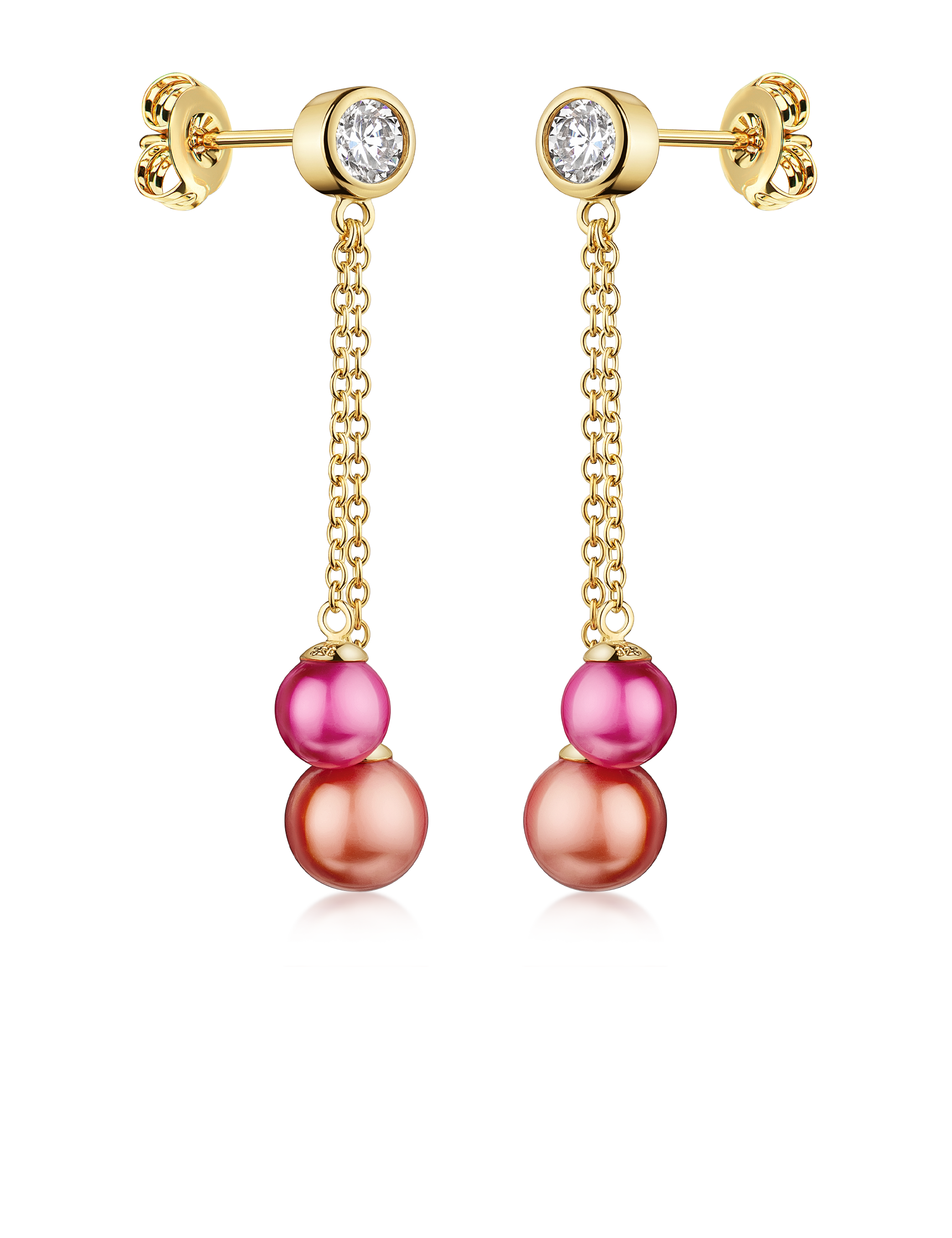 #Muschelkernperle_pink / papaya