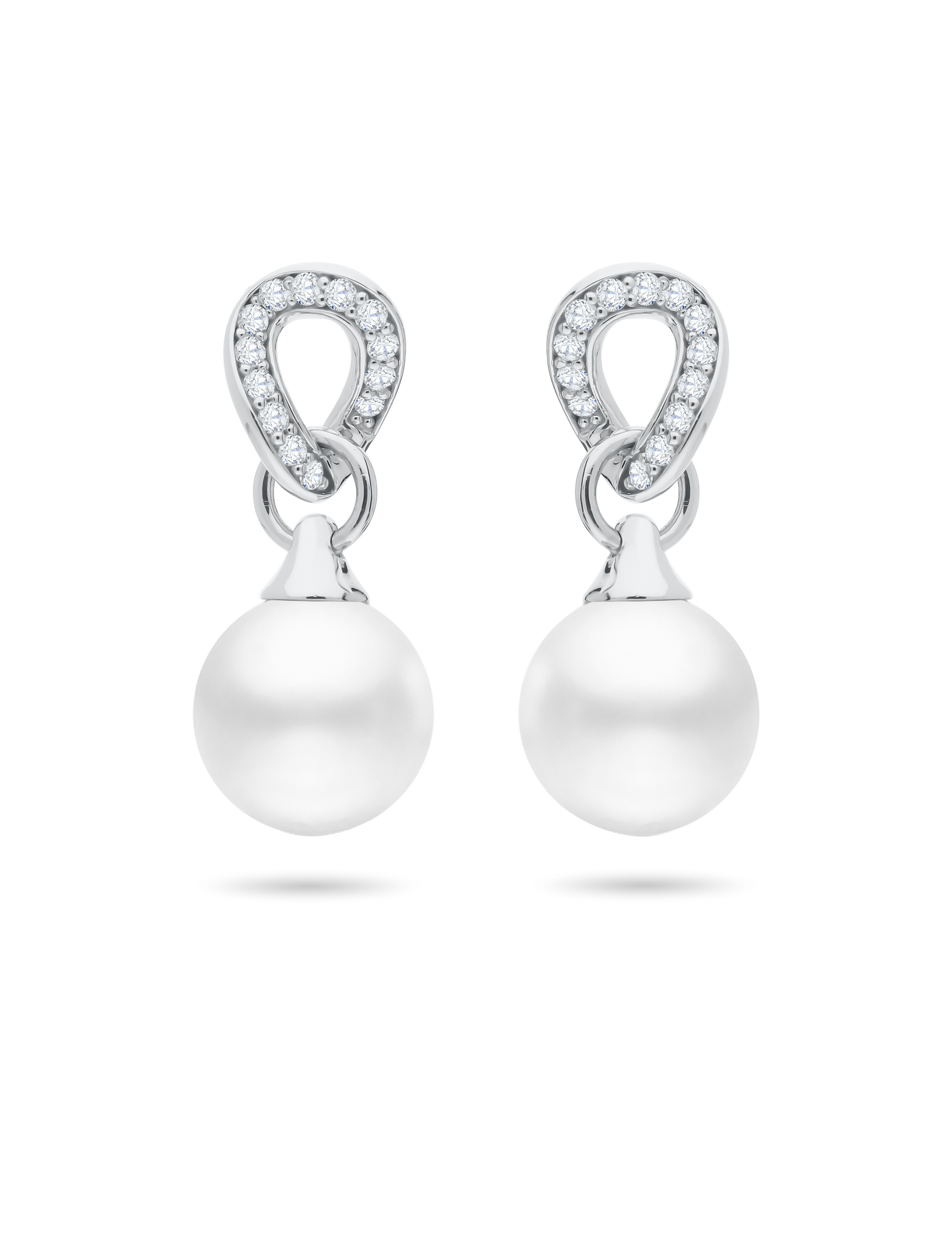 Ohrstecker 925/- Silber rhodiniert mit Perle 12mm