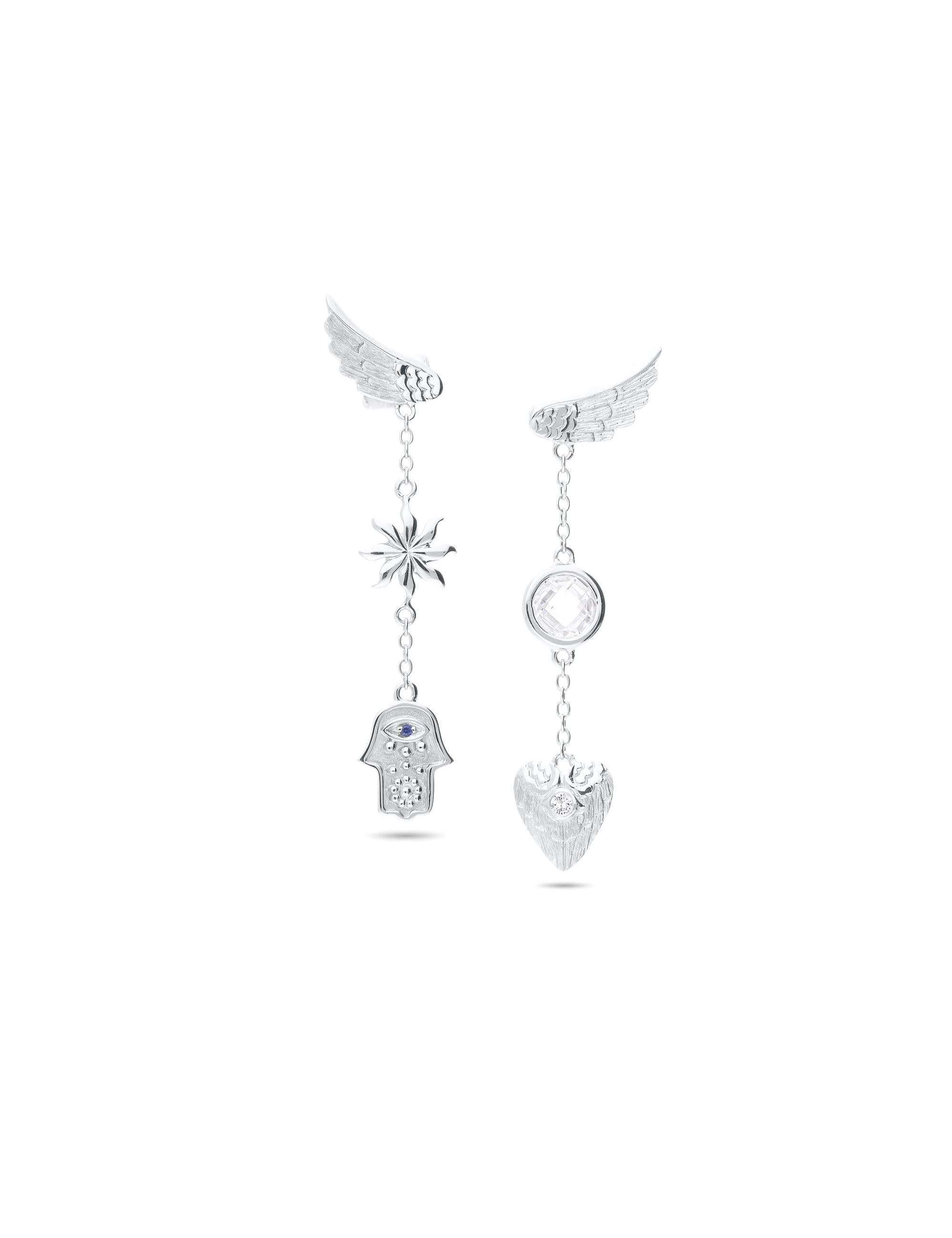Ohrstecker 925/- Silber rhodiniert mit Zirkonia