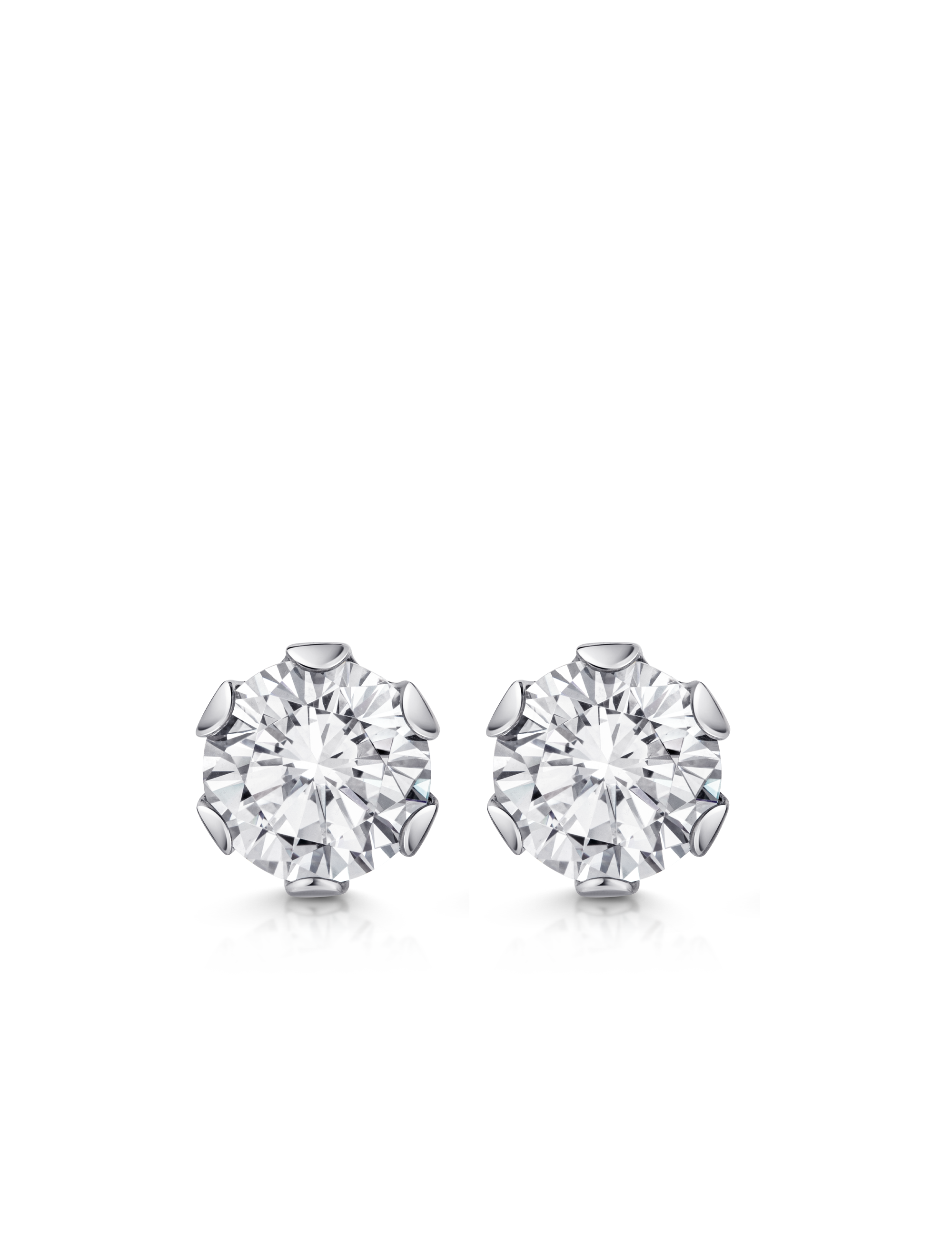 Ohrstecker 925/- Silber rhodiniert mit Zirkonia