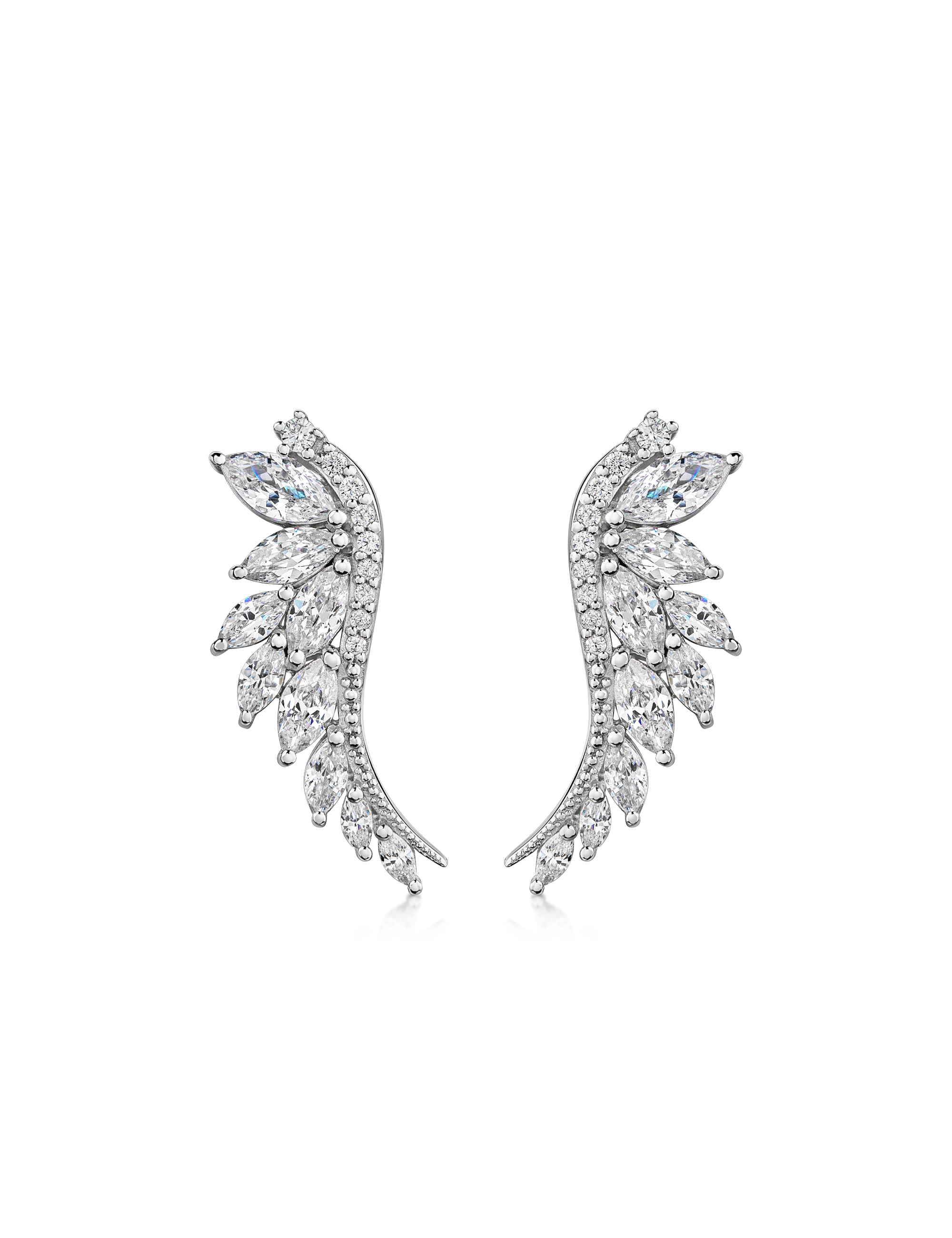 Ohrstecker 925/- Silber rhodiniert mit Zirkonia