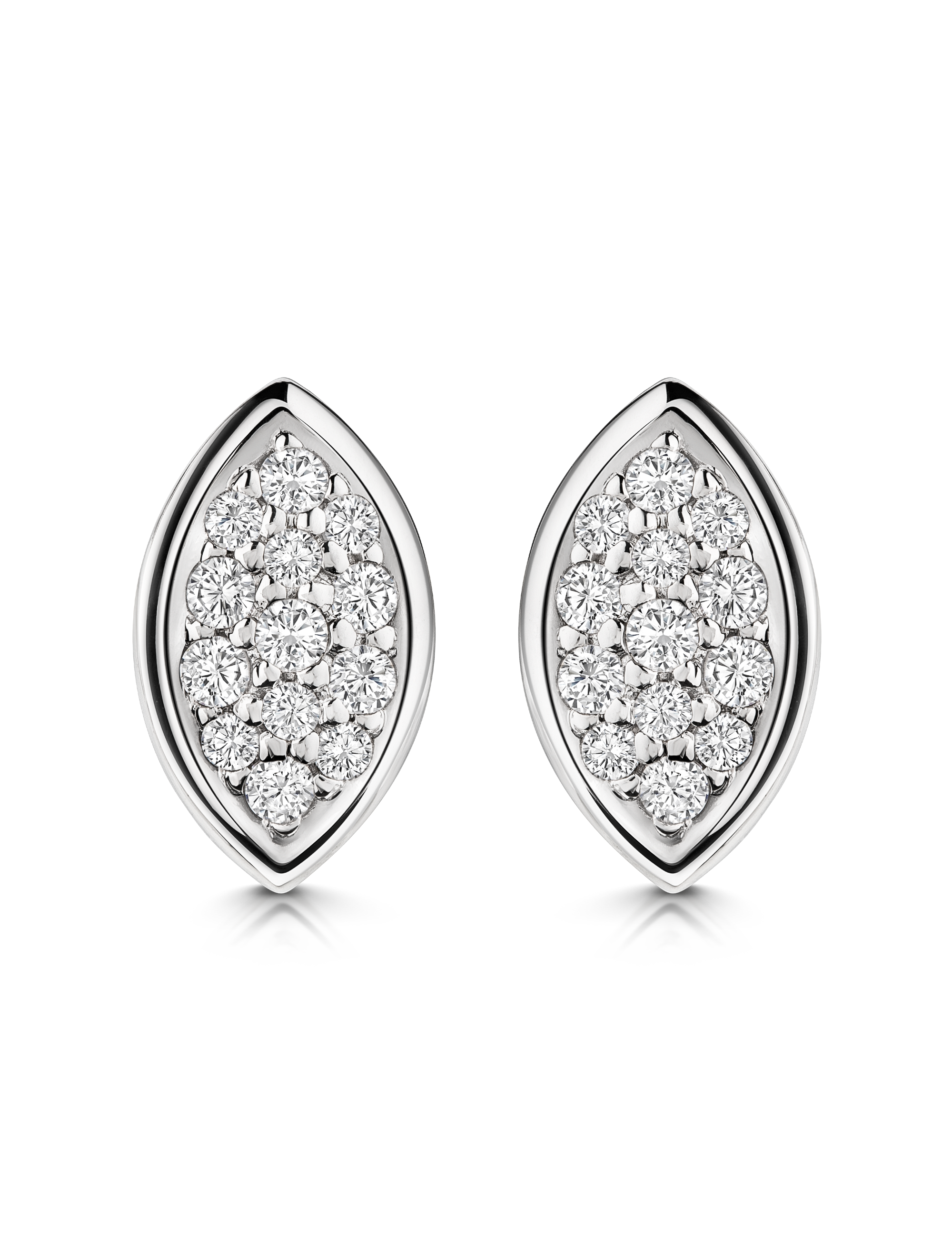 Ohrstecker 925/- Silber rhodiniert mit Zirkonia