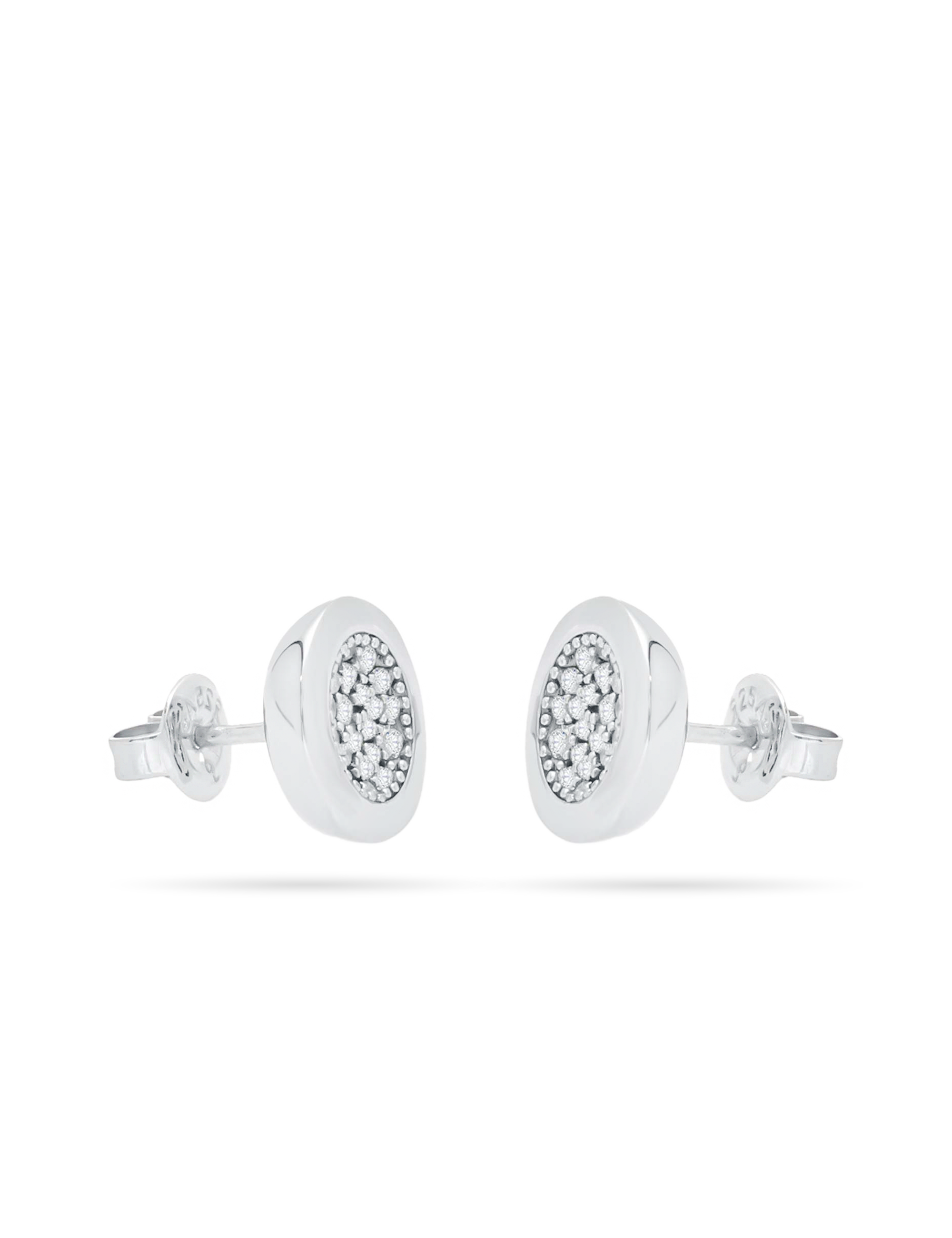 Ohrstecker 925 Silber rhodiniert mit weien Zirkonias 36642_2
