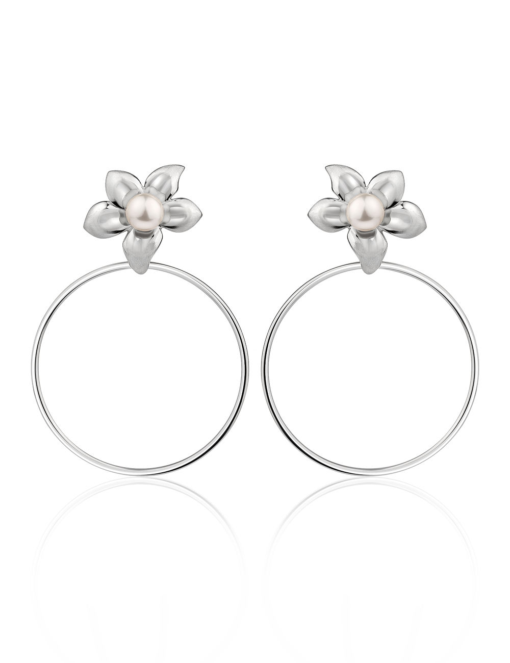 Ohrstecker Blume 925 Silber rhodiniert_2