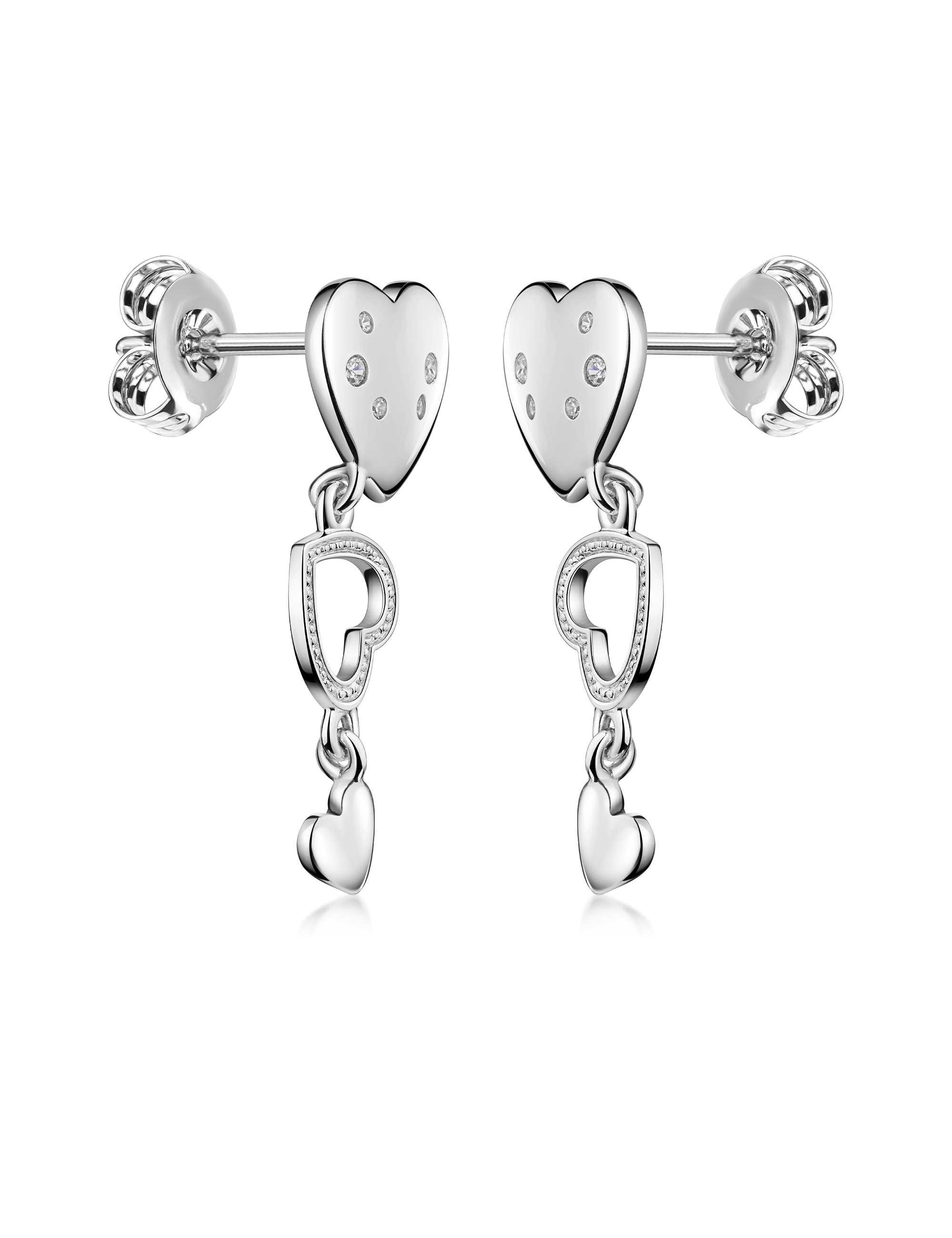 Ohrstecker Herz 925 Silber mit Zirkonia 93321_2