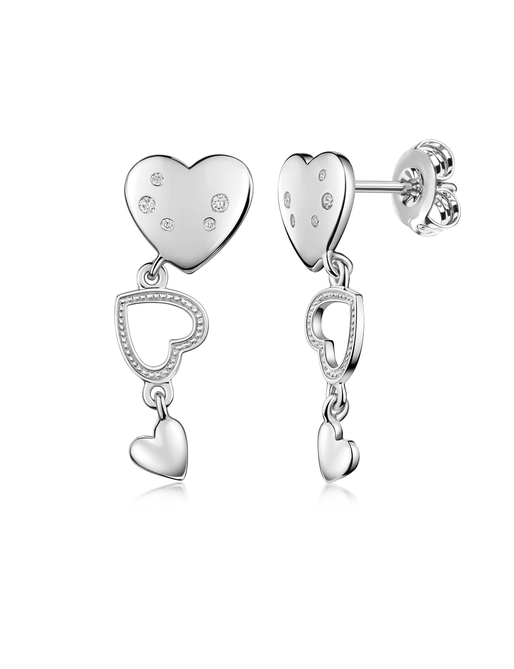 Ohrstecker Herz 925 Silber mit Zirkonia 93321_3