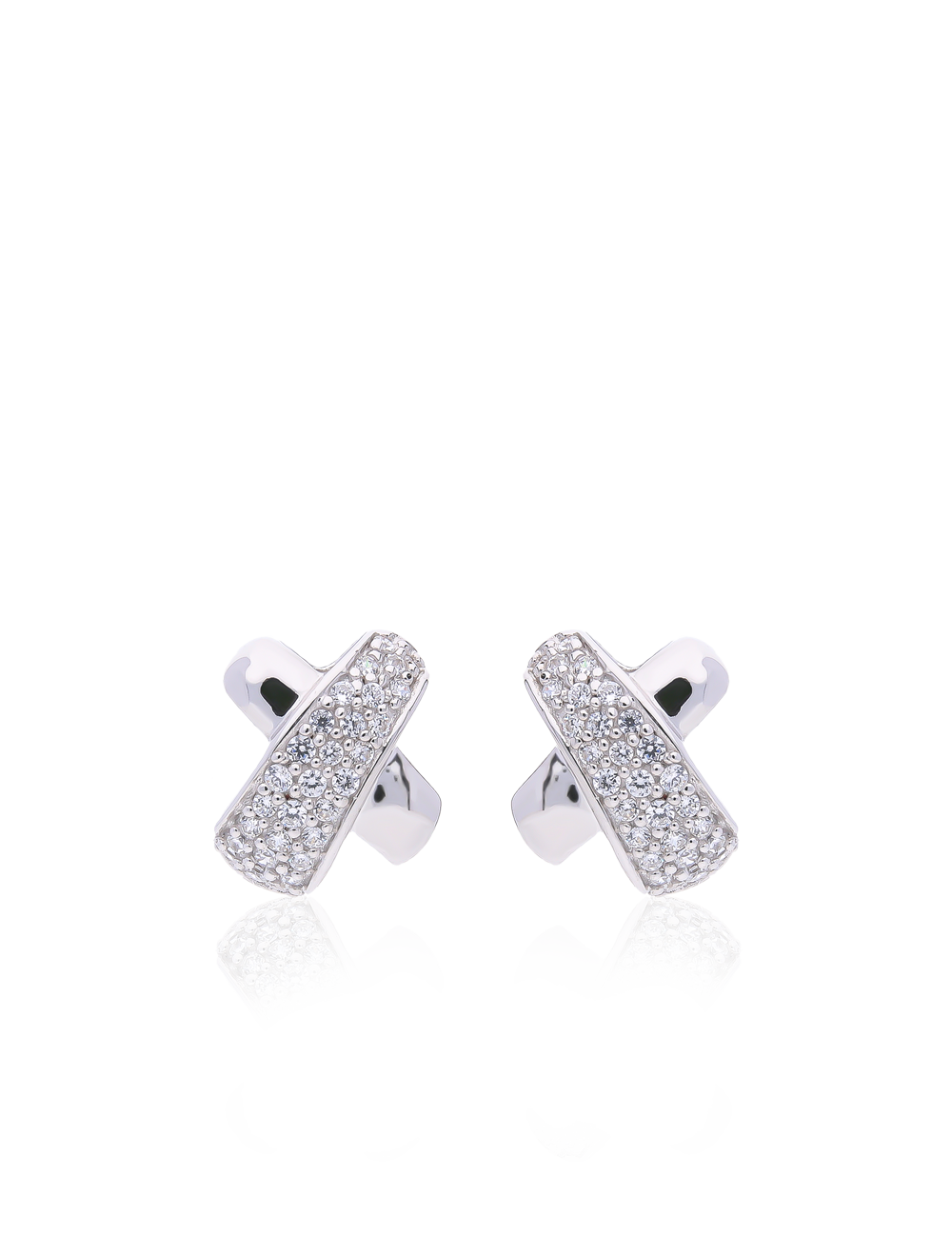 Ohrstecker Silber rhodiniert mit Zirkonia