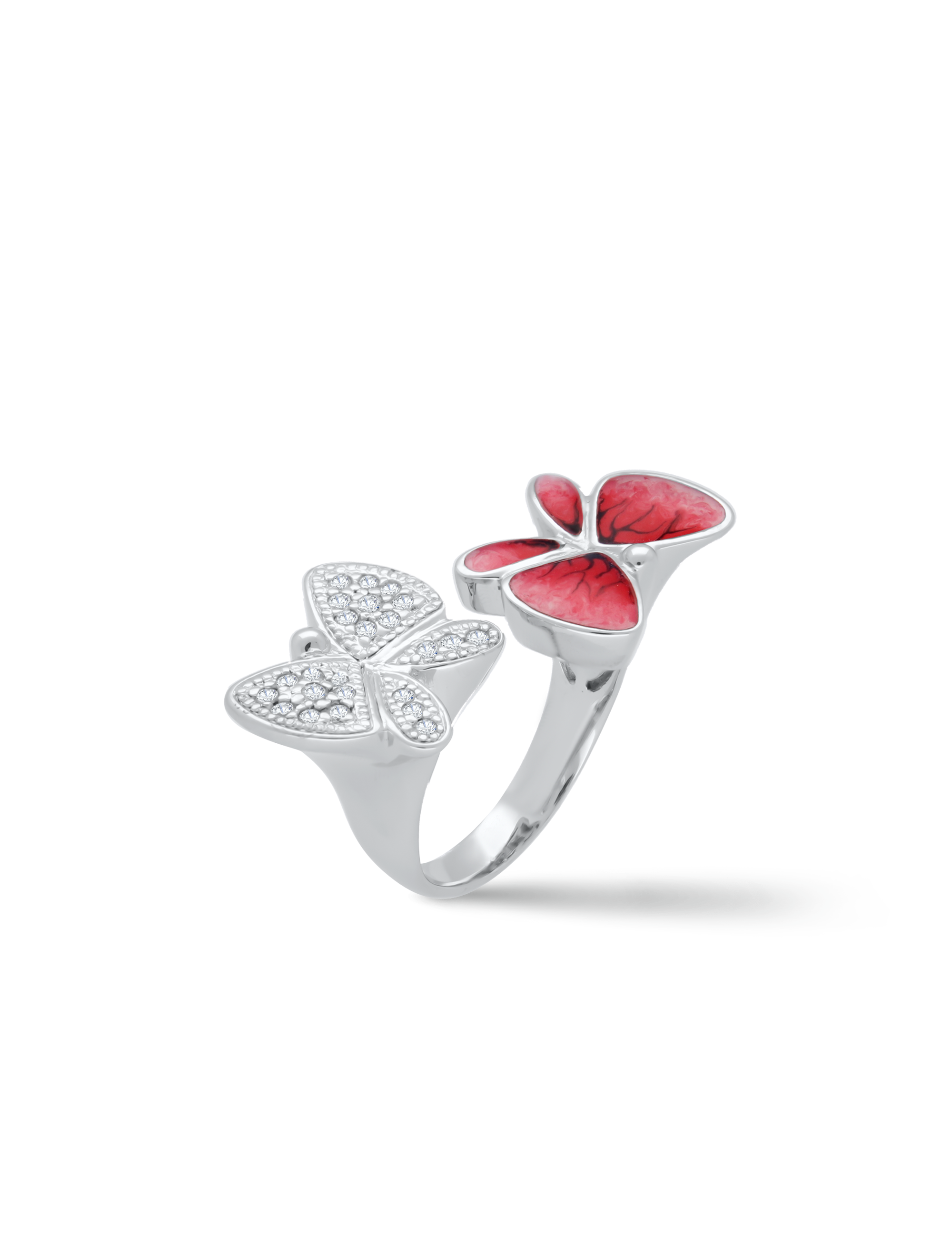 Paradise Ring Schmetterling, 925/- Silber mit Zirkonia