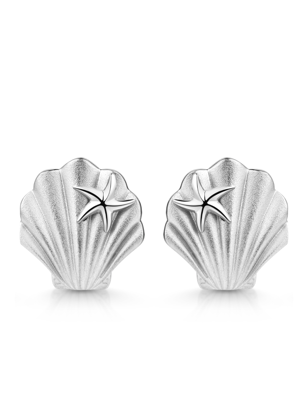 Clipstecker Muschel 925/- Silber rhodiniert