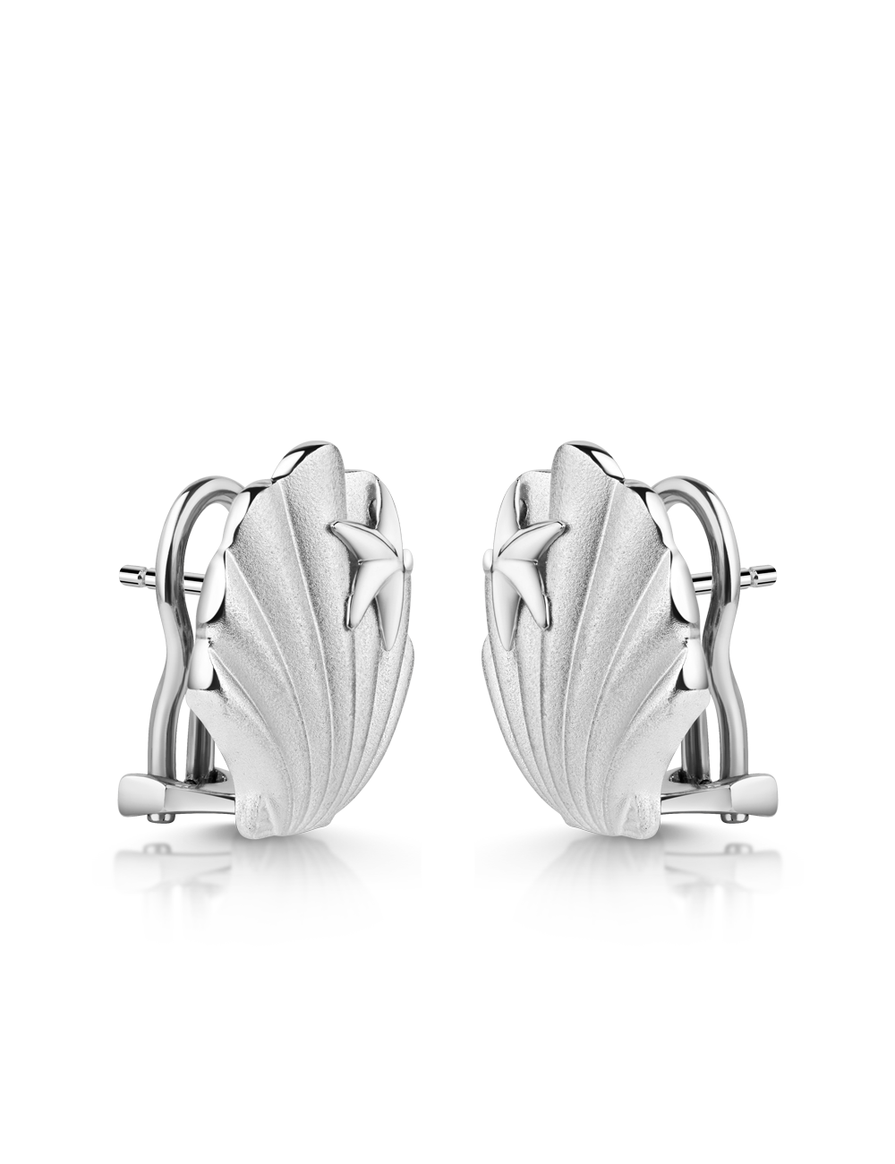 Clipstecker Muschel 925/- Silber rhodiniert