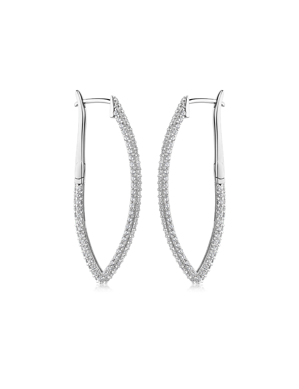 Creolen 925/- Silber mit Zirkonia