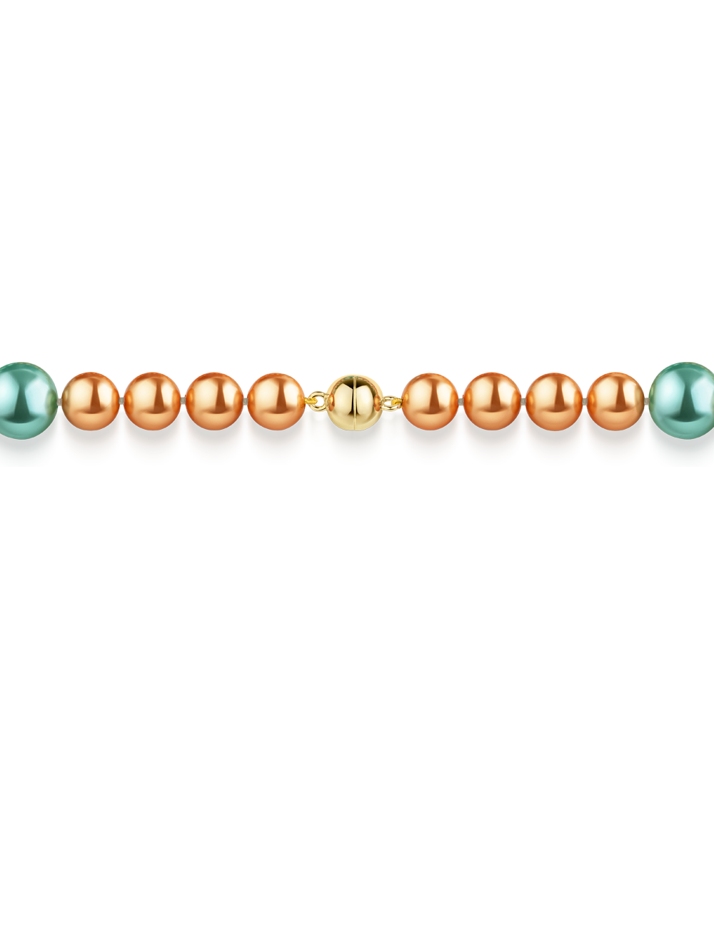 #Muschelkernperle_orange / türkis