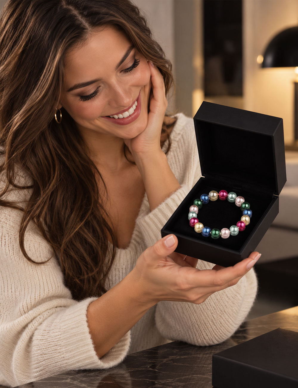 #Muschelkernperle_multi-smaragd