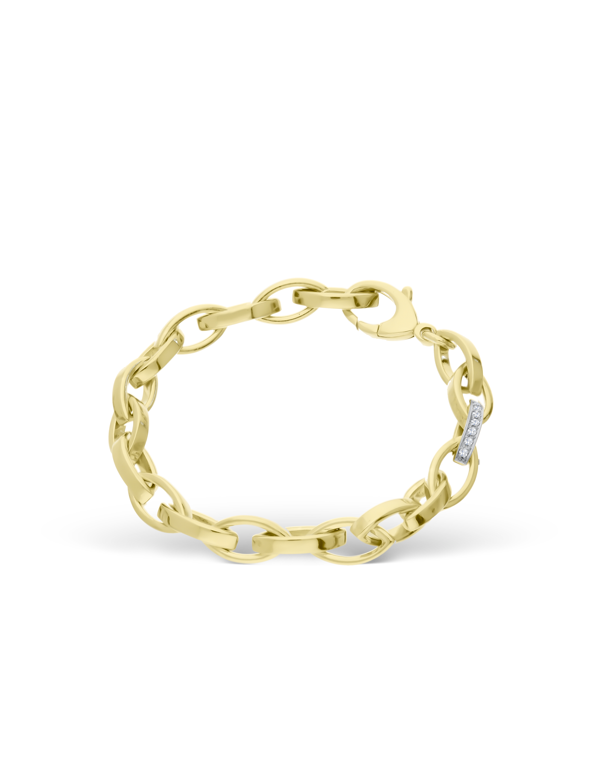 Premium Armband, 585/- Gelbgold mit Diamanten