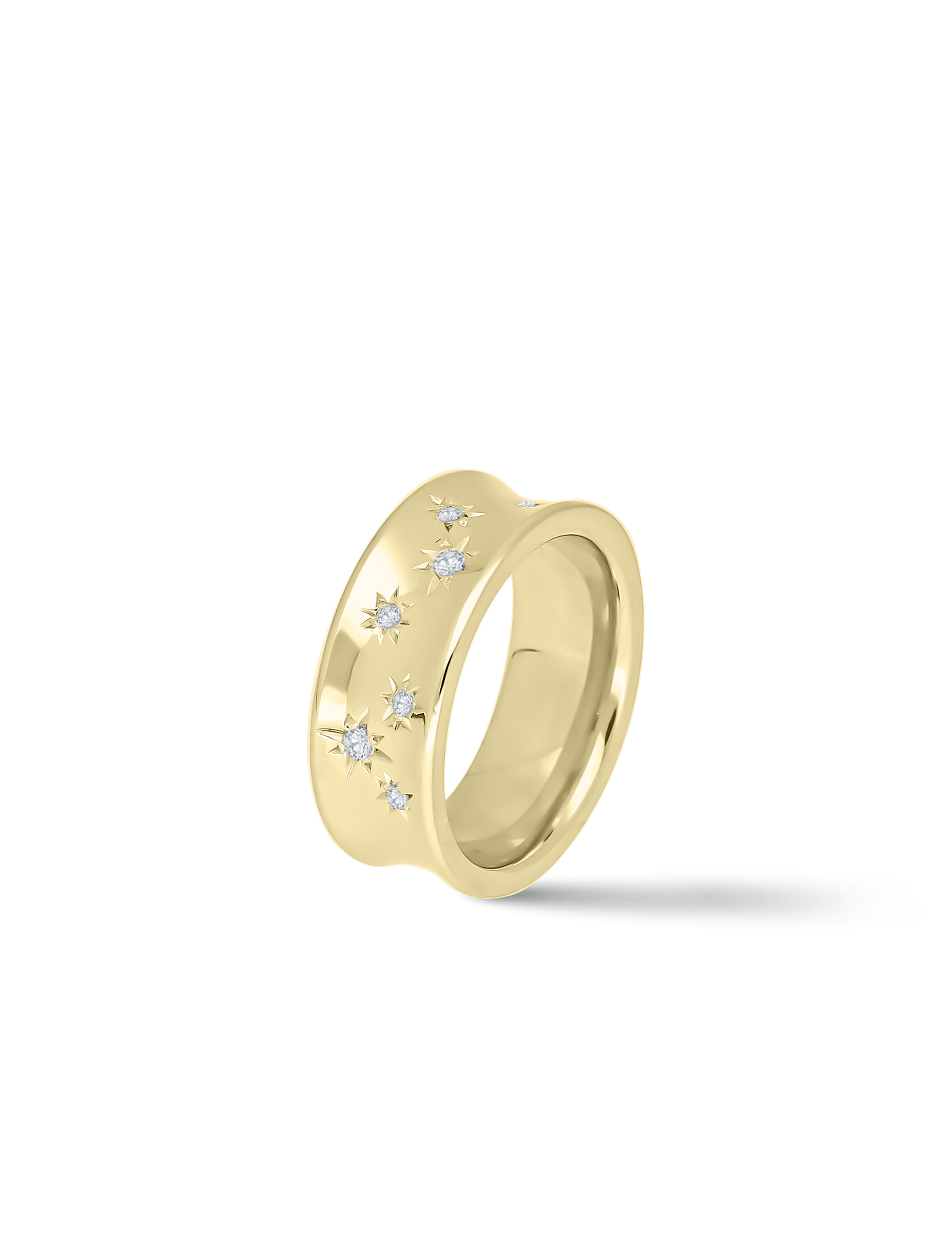 Premium Ring, 585/- Gelbgold mit Diamanten 0,125 Karat